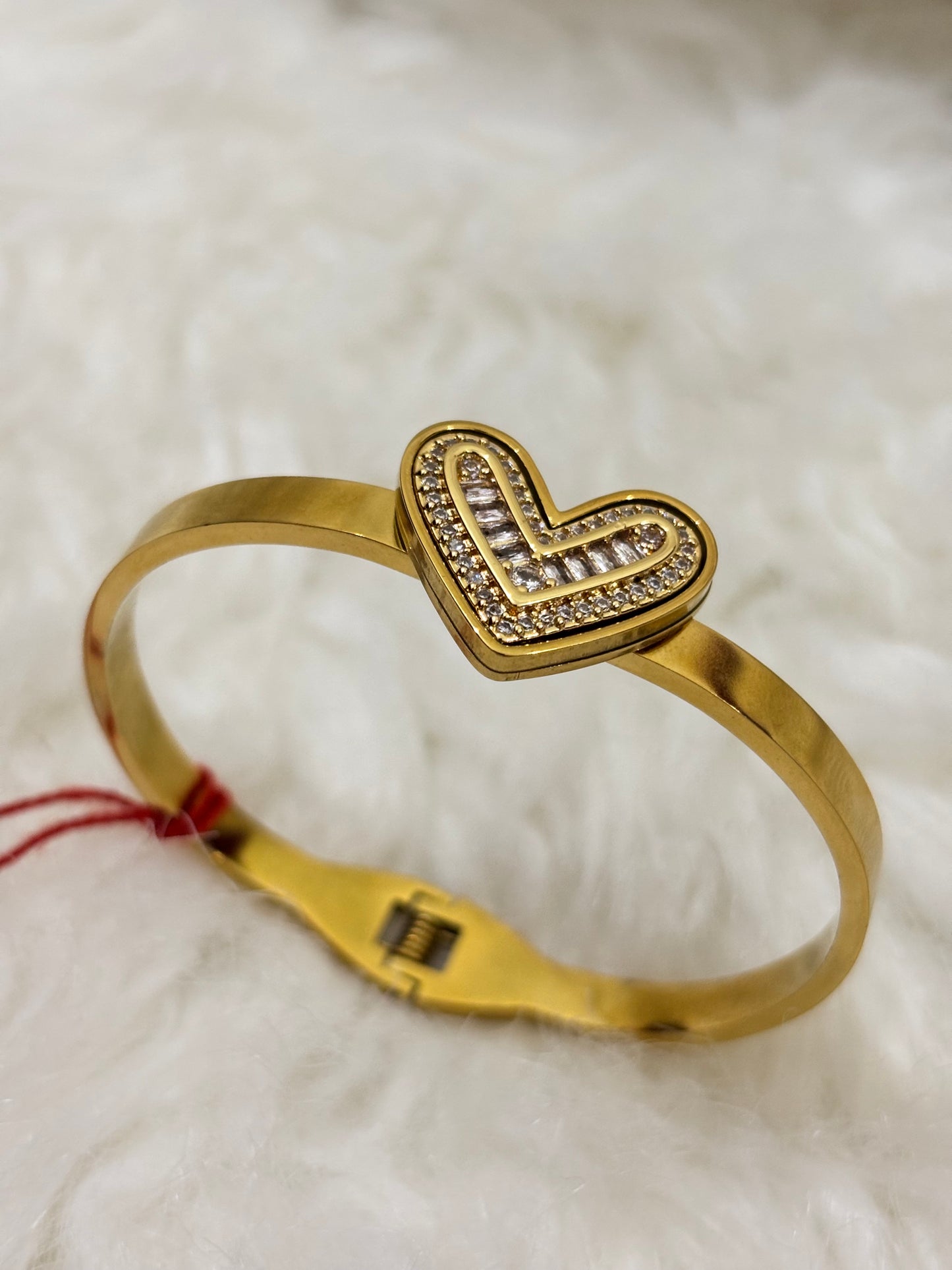 Ant-tarnish Heart Diamond Bracelet