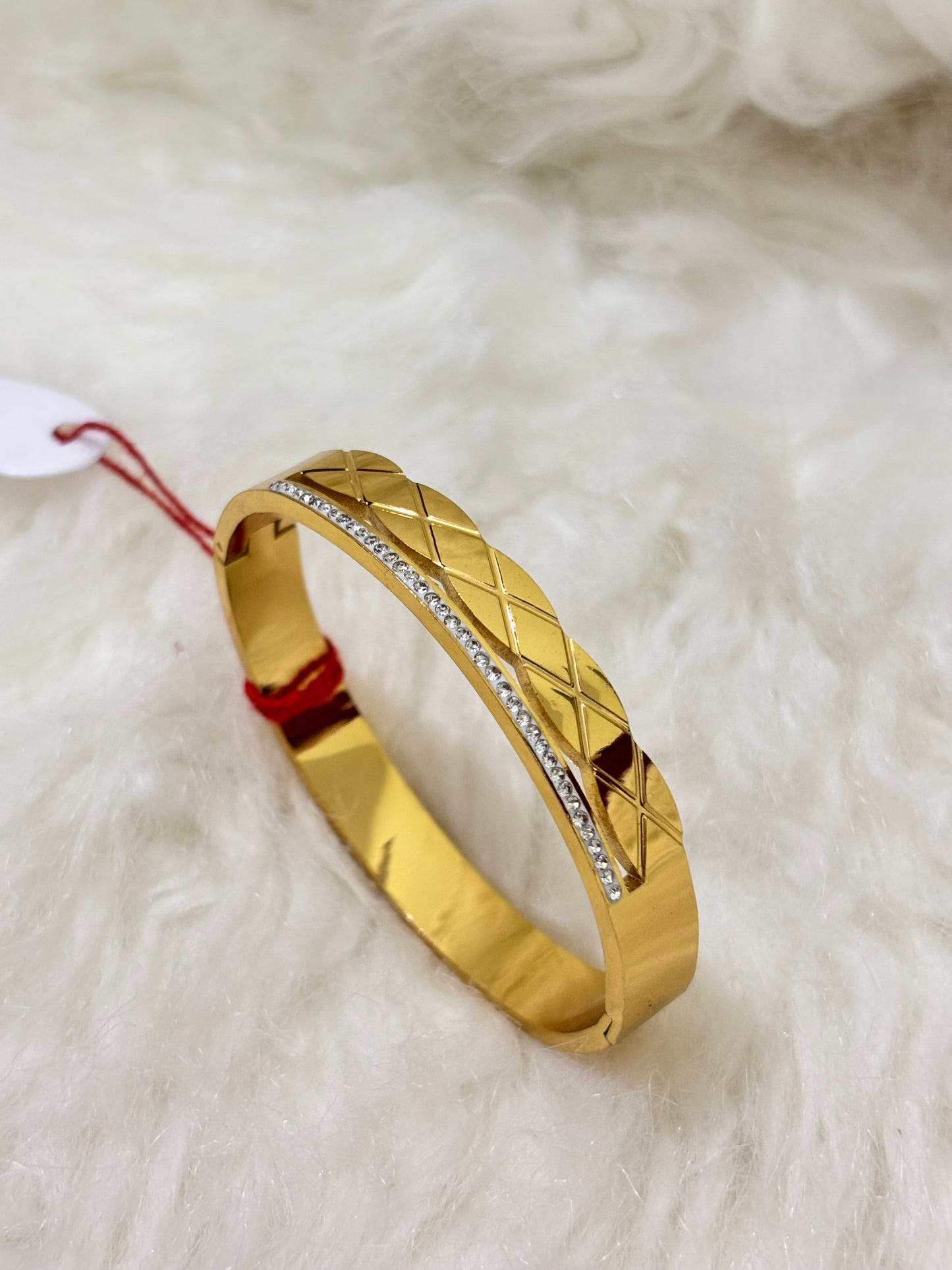 Anti-tarnish Linear Diamond Bracelet