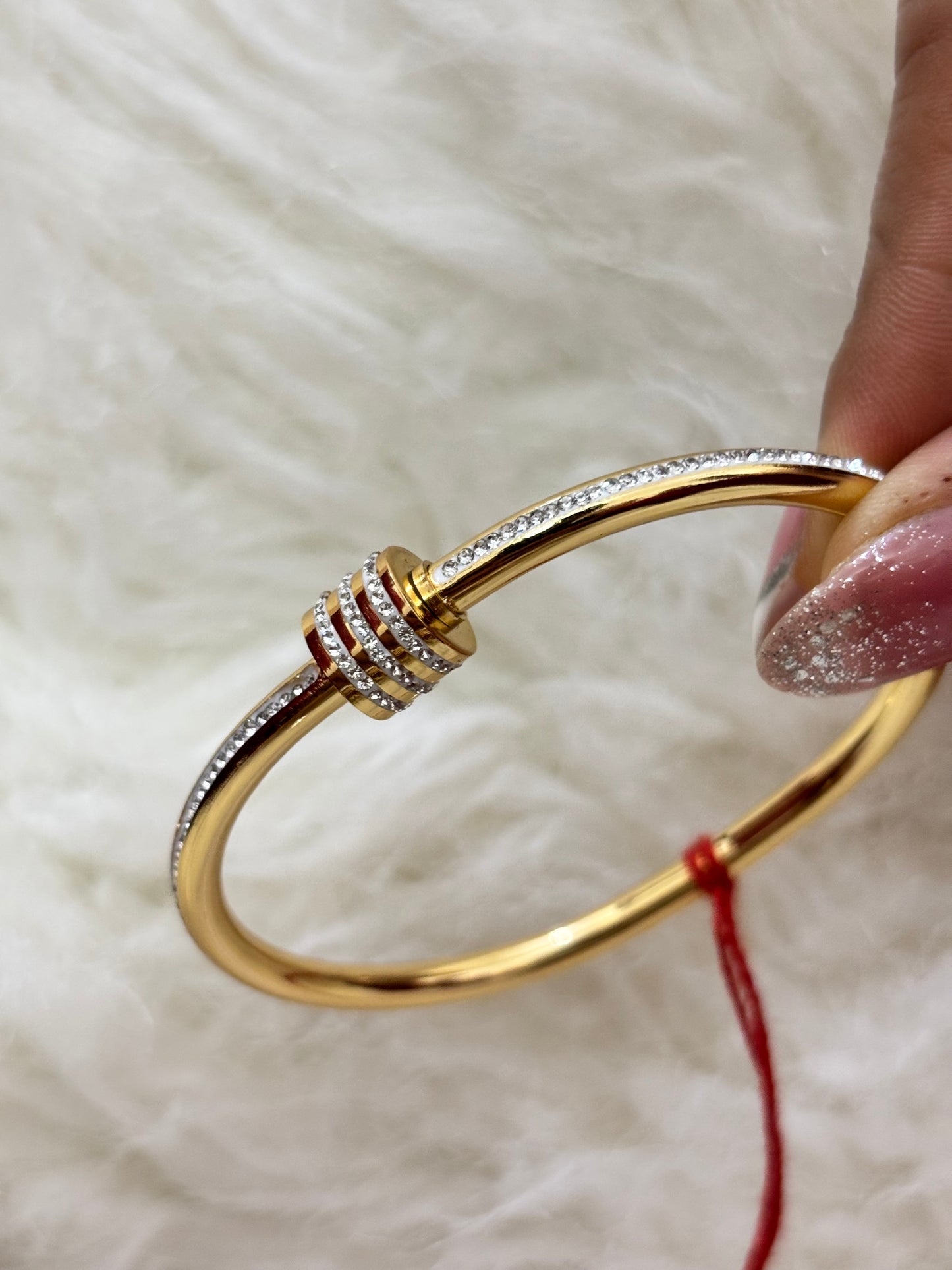 Anti-tarnish Lock Pattern Bracelet