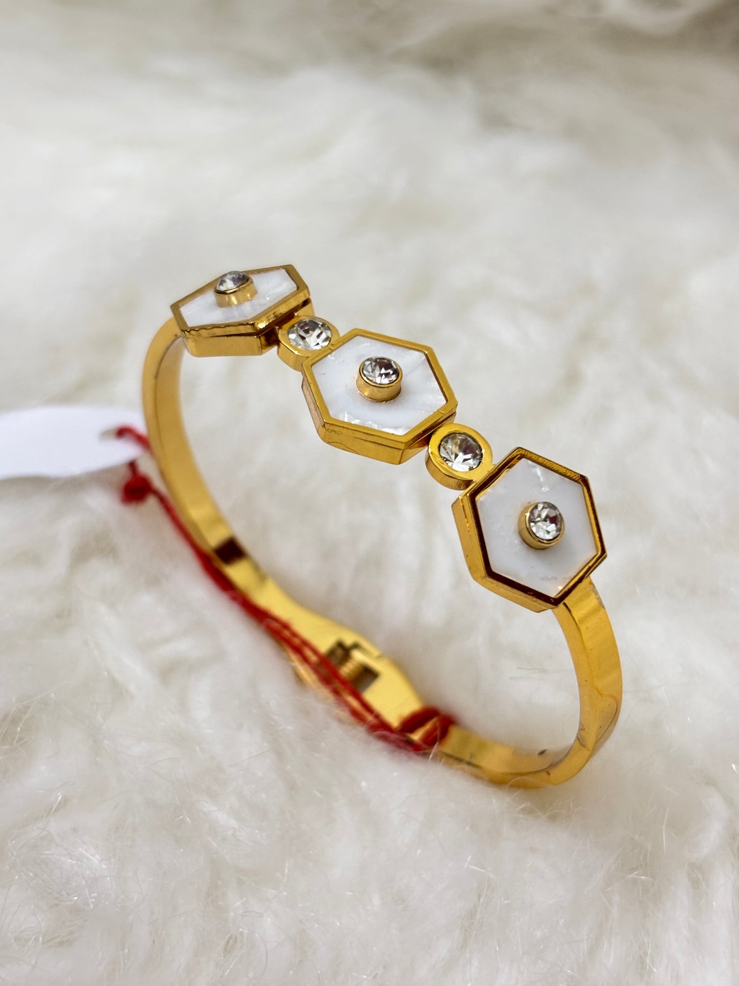 Anti-tarnish Marble bead diamond Bracelet