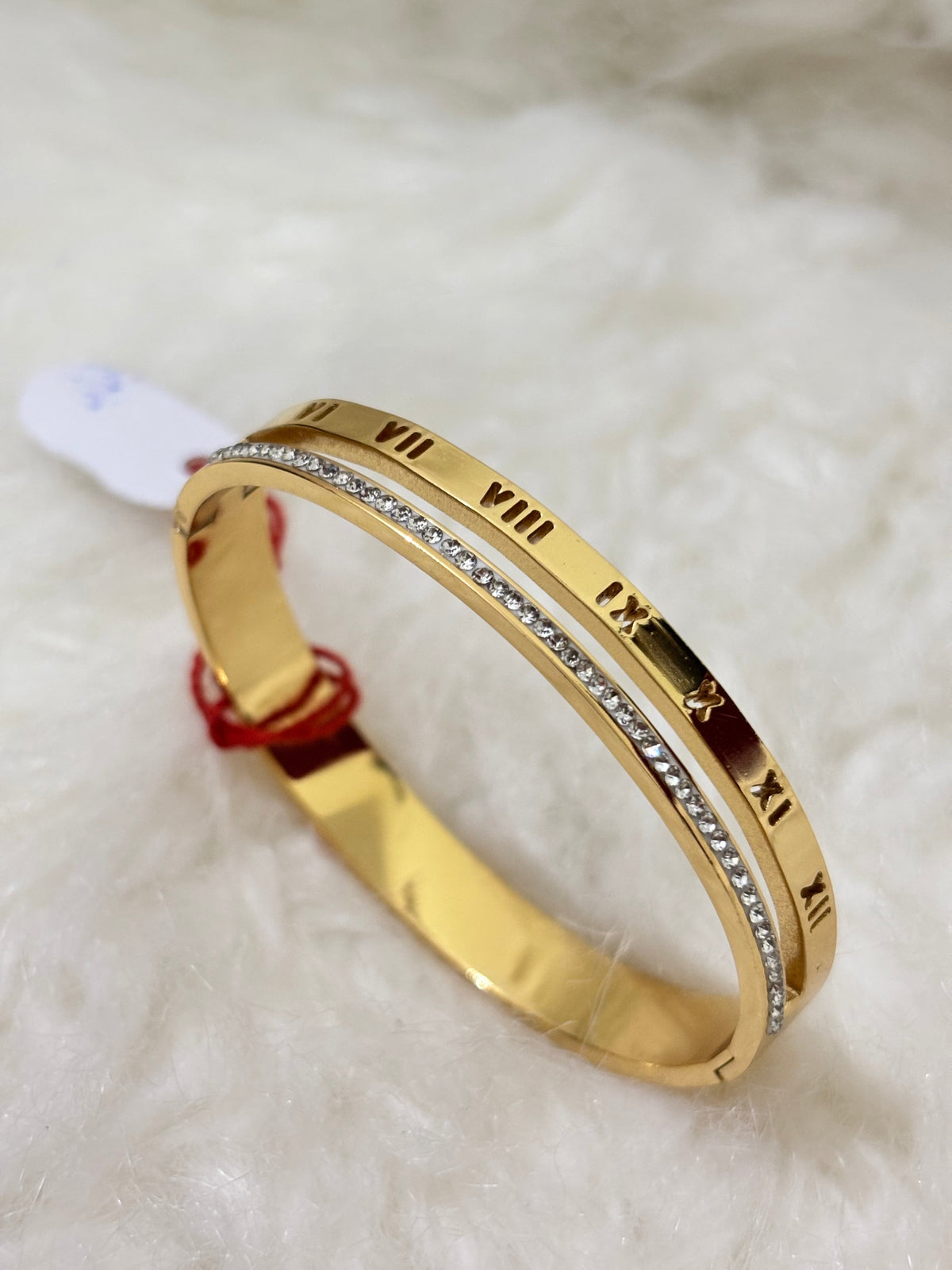 Anti-tarnish Roman diamond bracelet