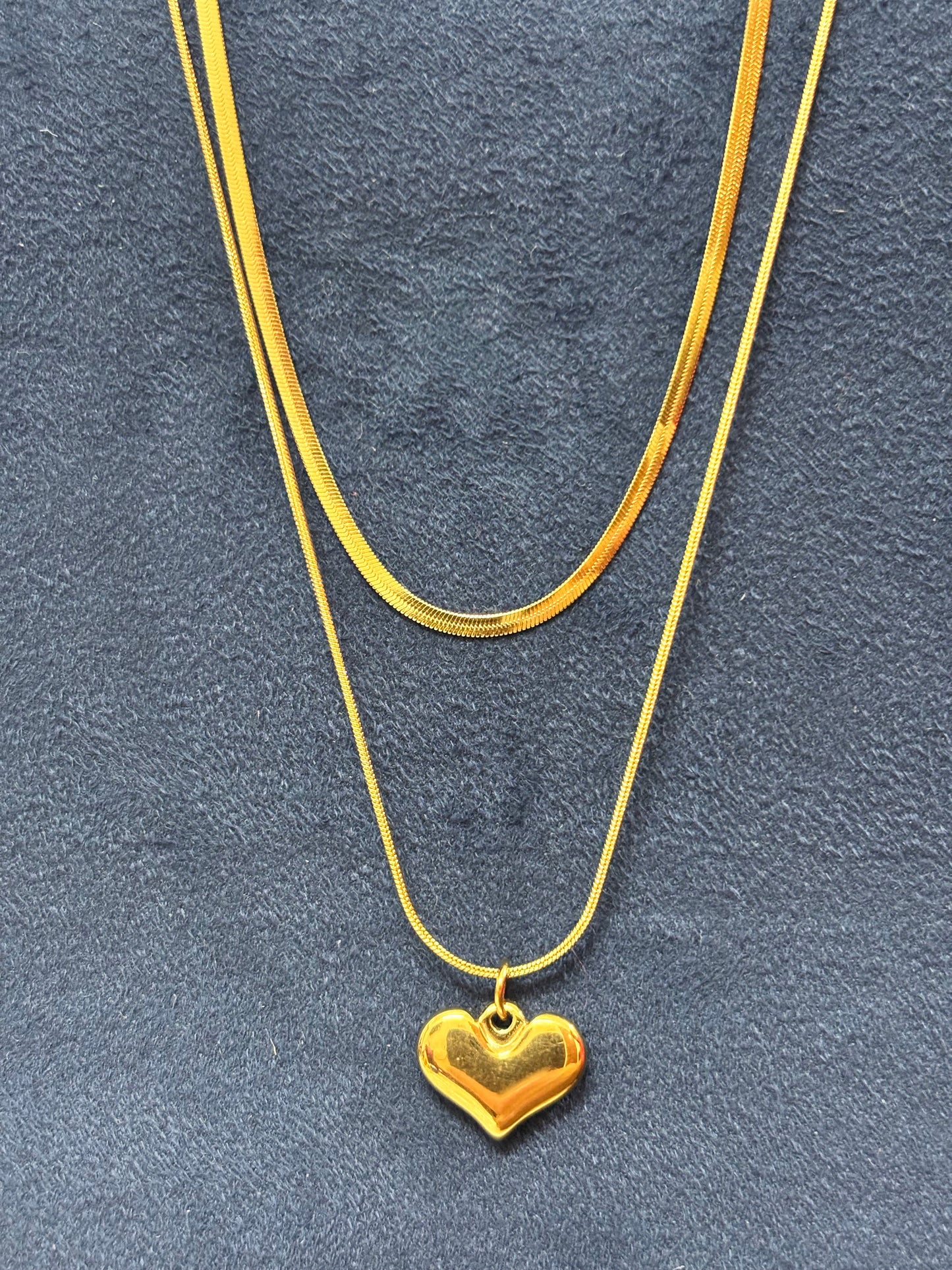 Anti tarnish Necklace | Heart Pendant Multi Chain