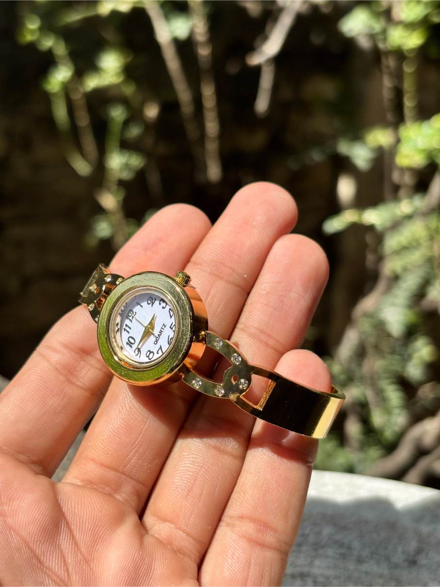 Anti tarnish Wrist Watch | Broad Bracelet
