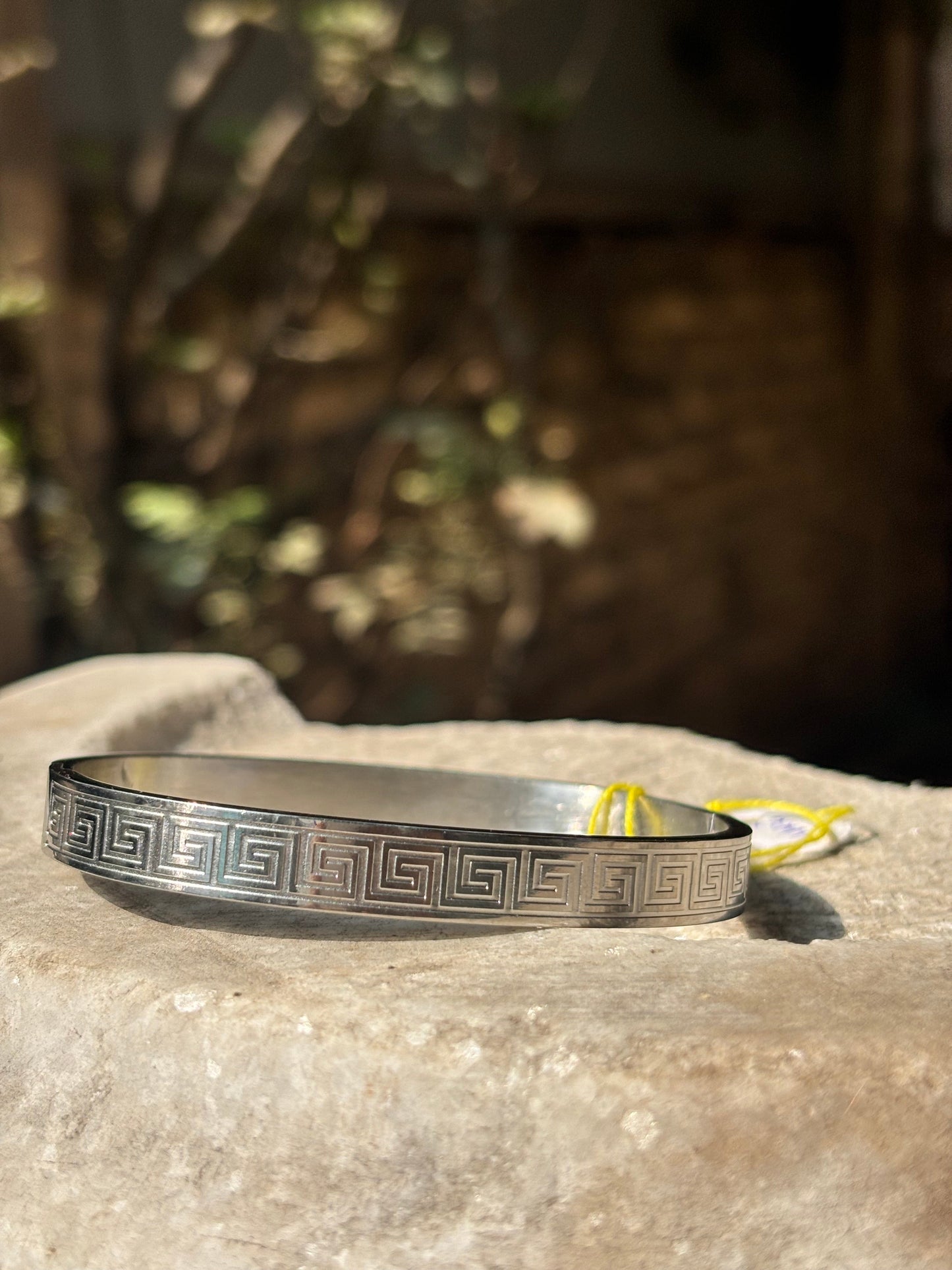 Mens Bracelet | Anti-Tarnish Maze Pattern Silver