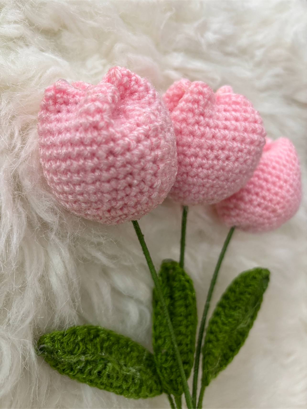 Tulip Crochet Flower | Baby Pink