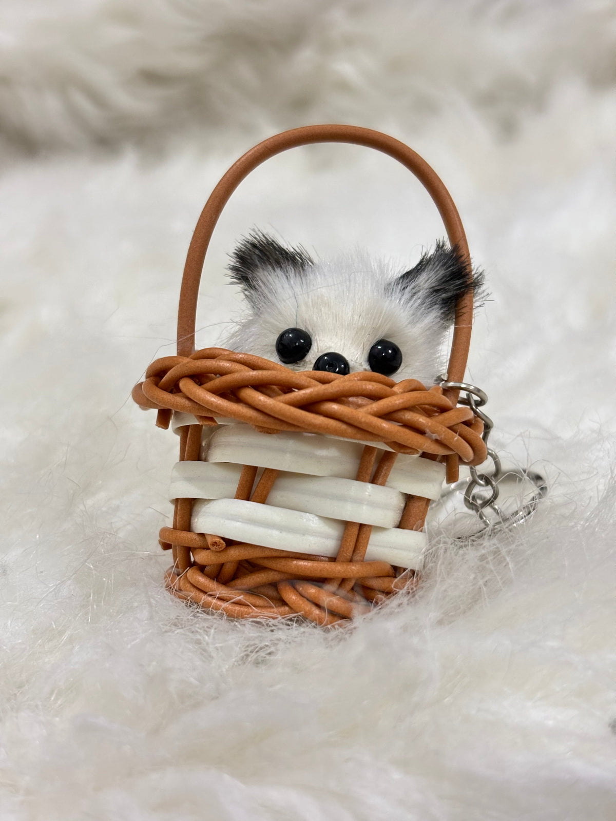 Basket Dogie Keychain