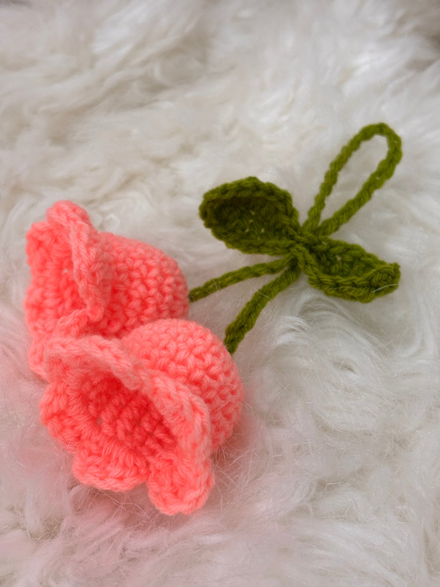 Crochet Charm Bell Peach