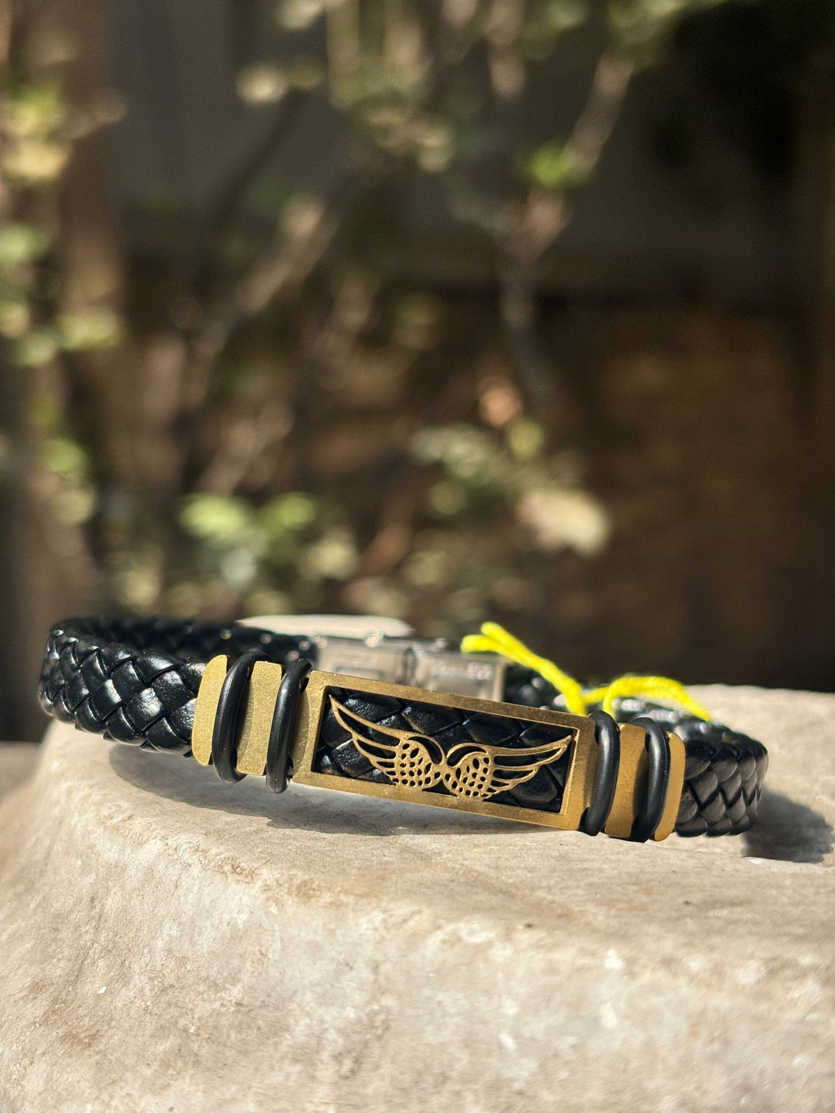 Mens Leather Bracelet | Bird Wing Leather Bracelet