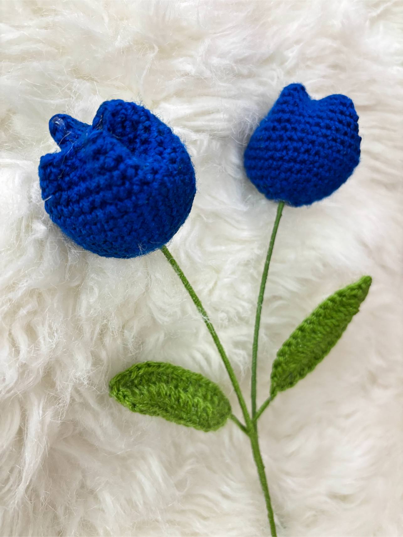 Tulip Crochet Flower | Blue