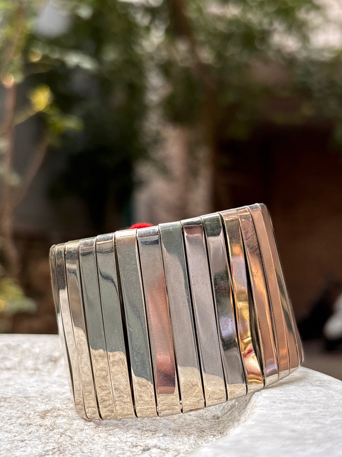 Bold Silver-Plated Anti-Tarnish Wide Cuff Bracelet