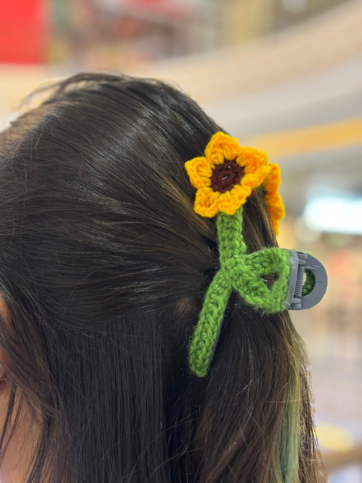 Crochet Clutcher | Sunflower with Stem