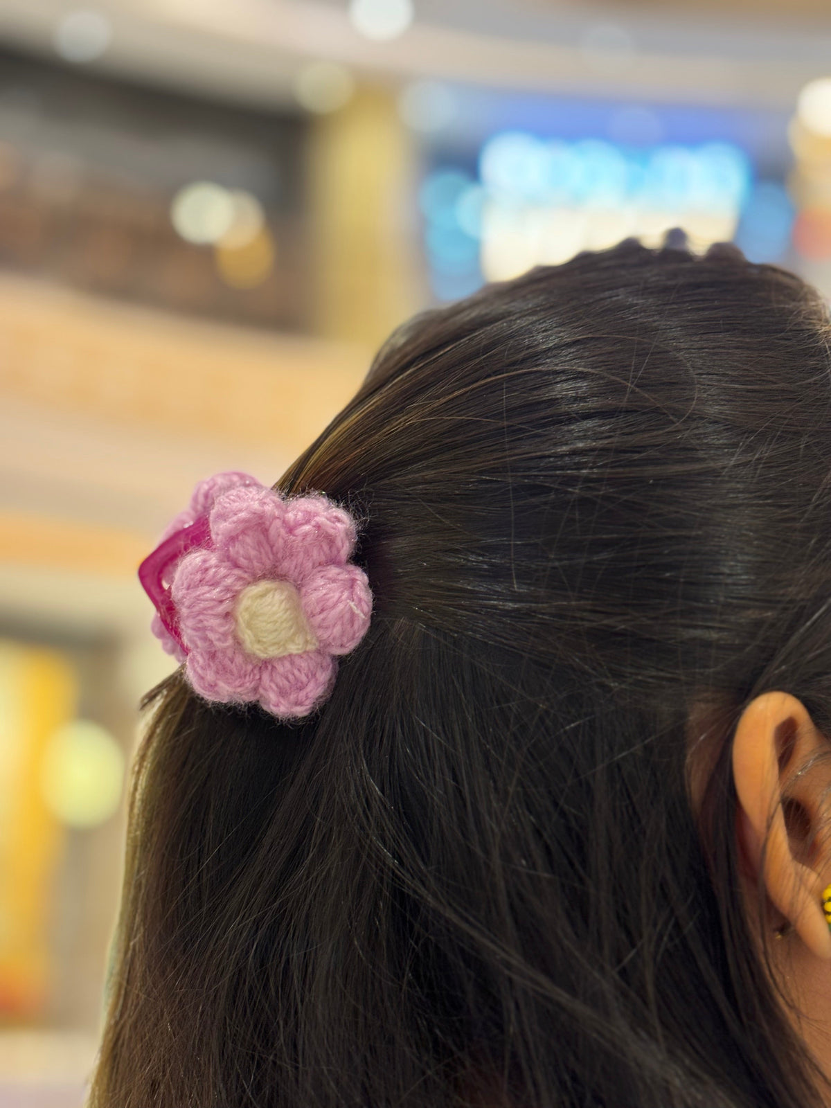 Crochet Clutcher | Puff Flower Lavender