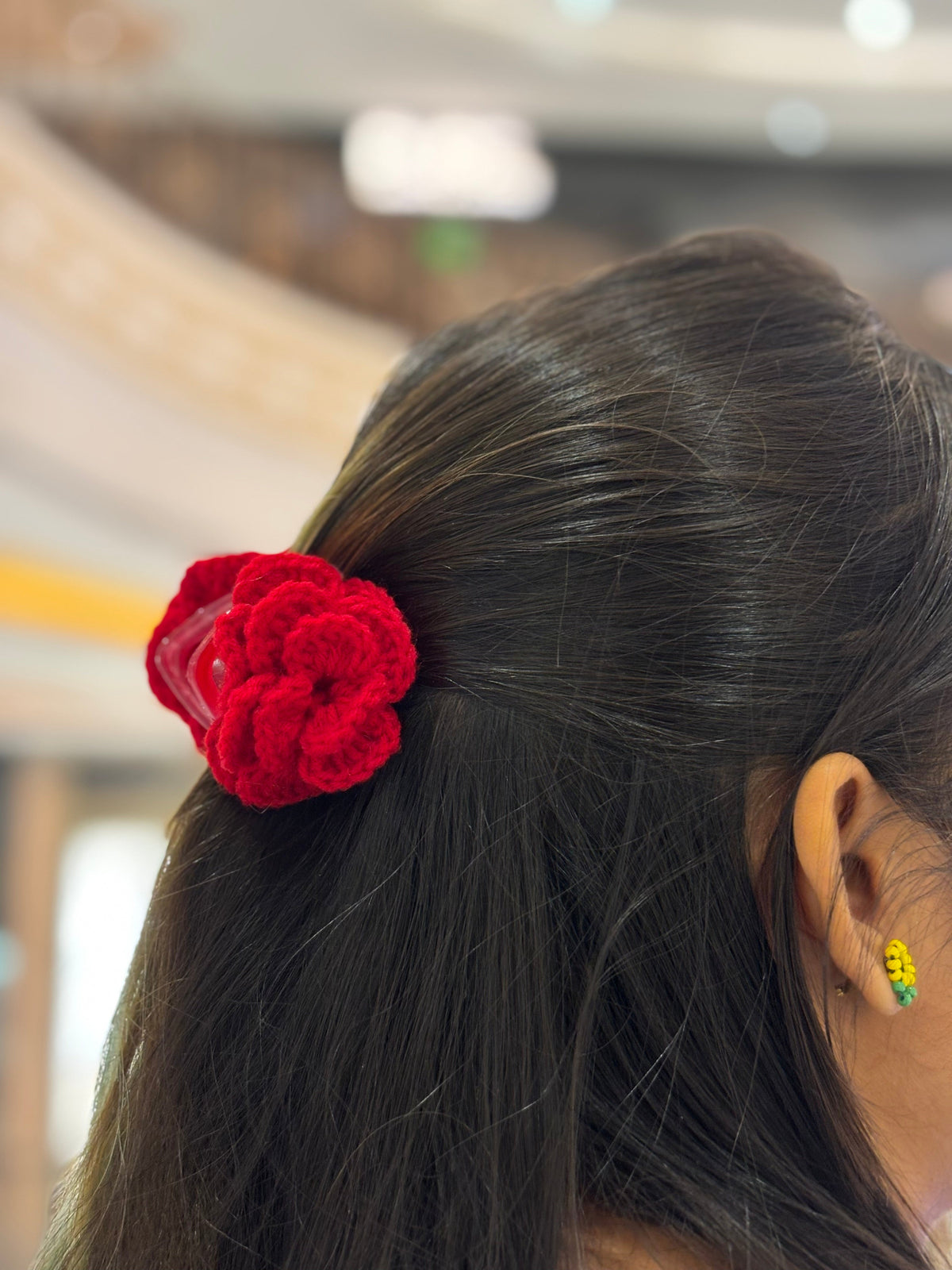 Crochet Clutcher | Red Rose