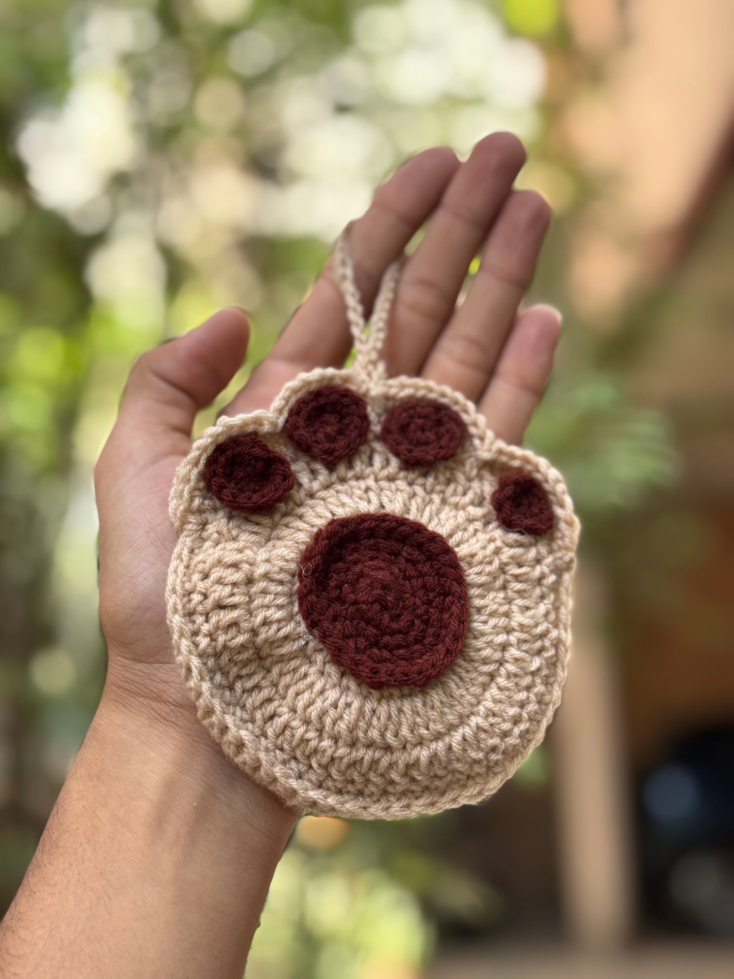 Crochet Accessory | Dog Paw Pouch