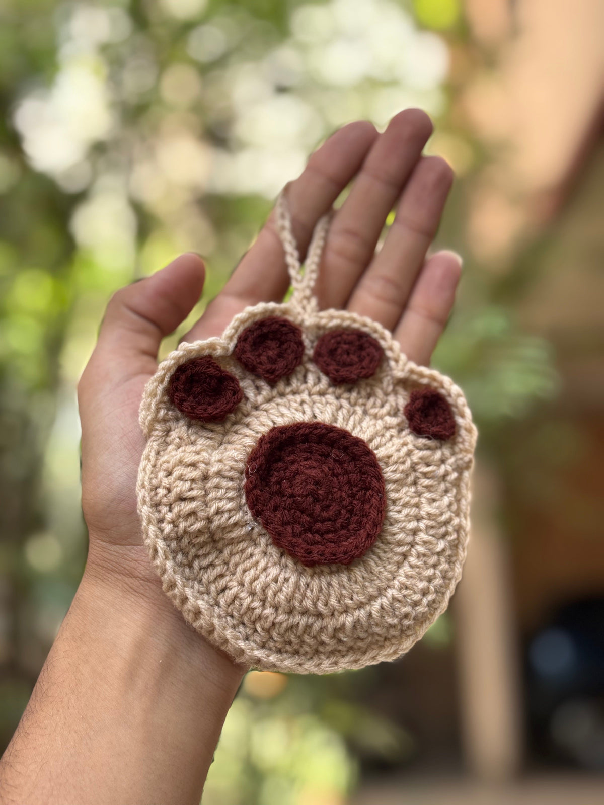 Crochet Accessory | Dog Paw Pouch