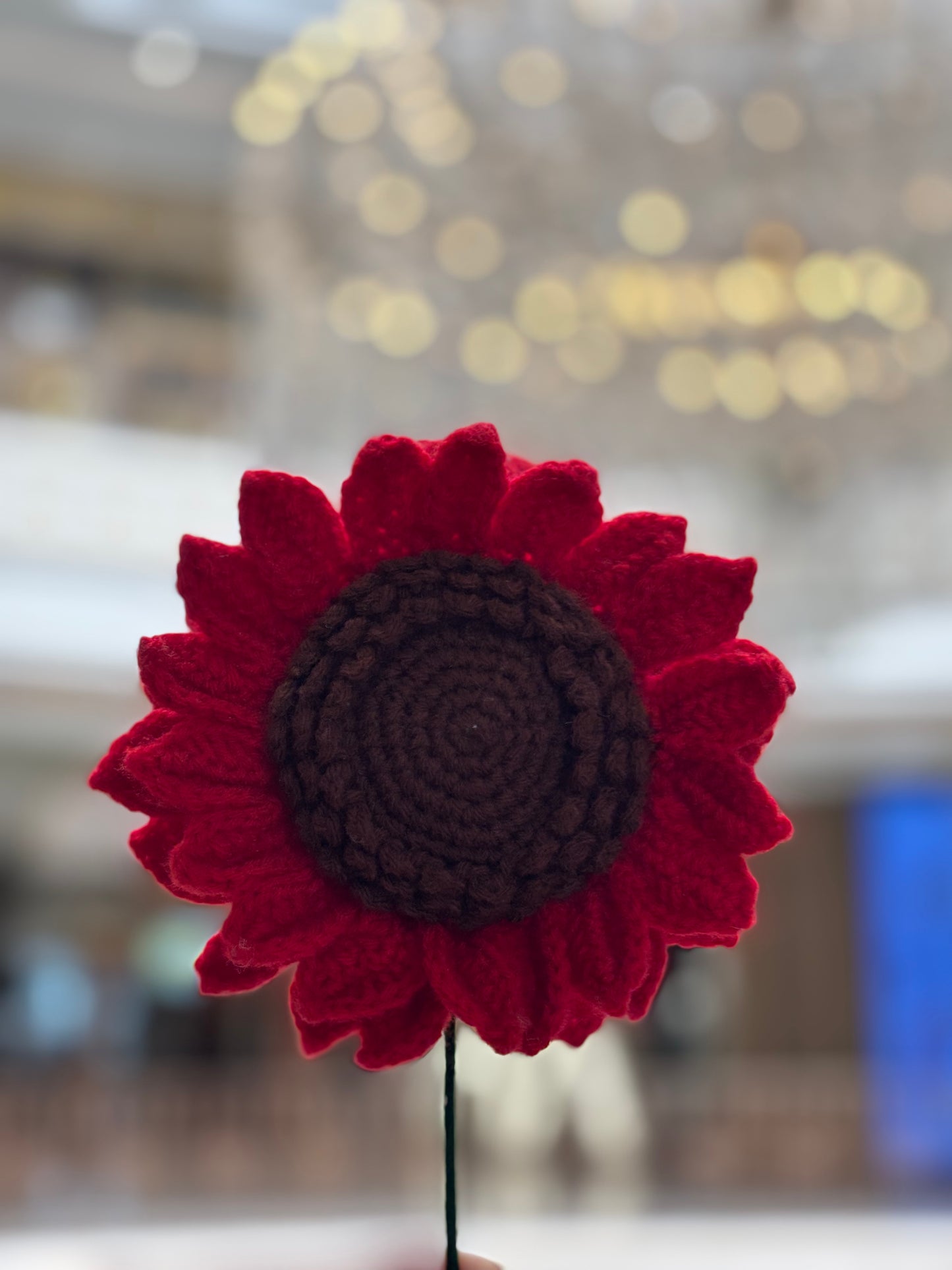 Crochet Flower | Sunflower Big | Maroon Shade