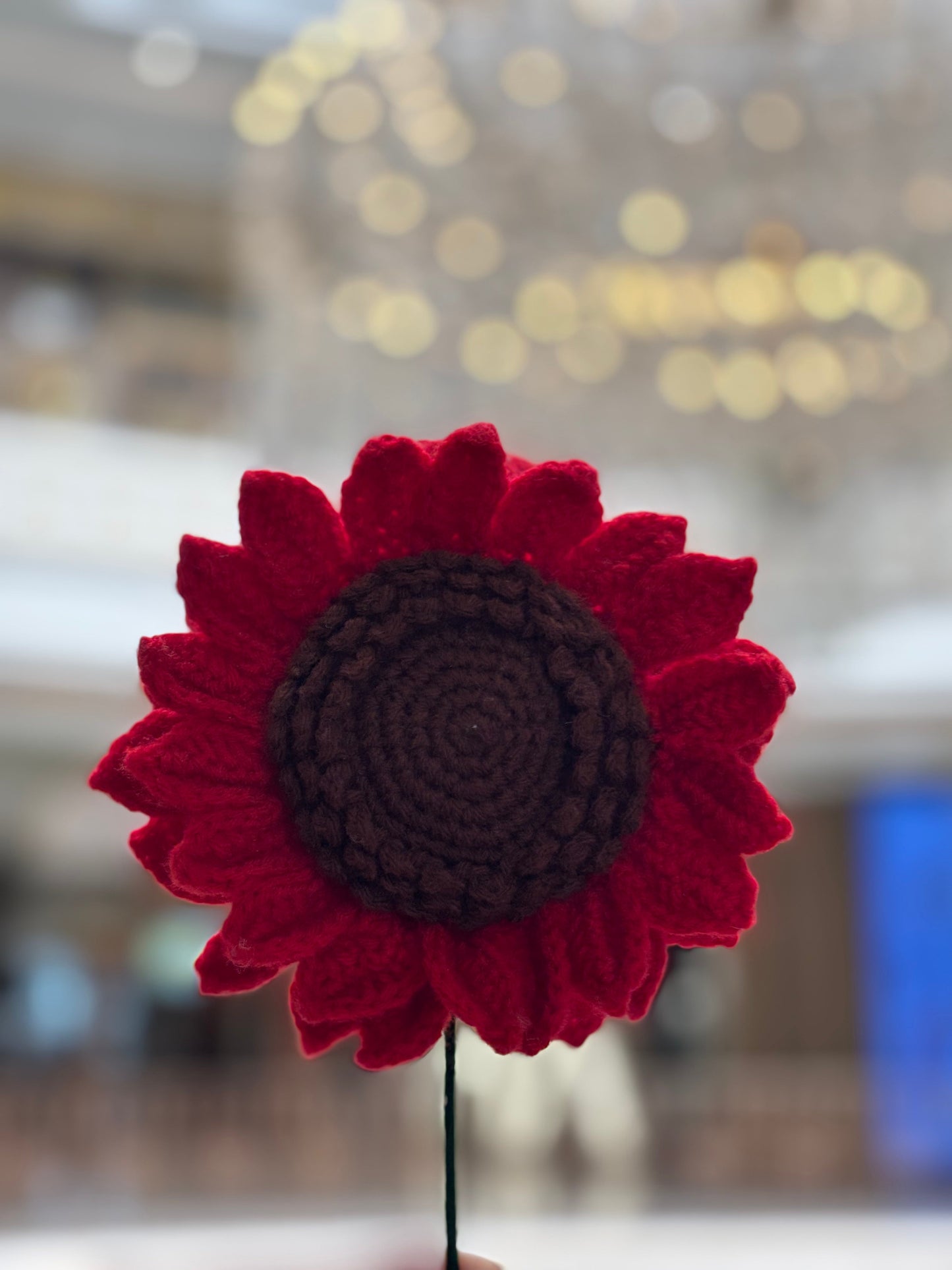 Crochet Flower | Sunflower Big | Maroon Shade