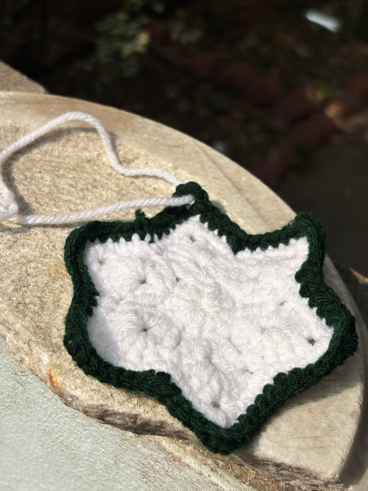 Crochet Charm | White Star Charm
