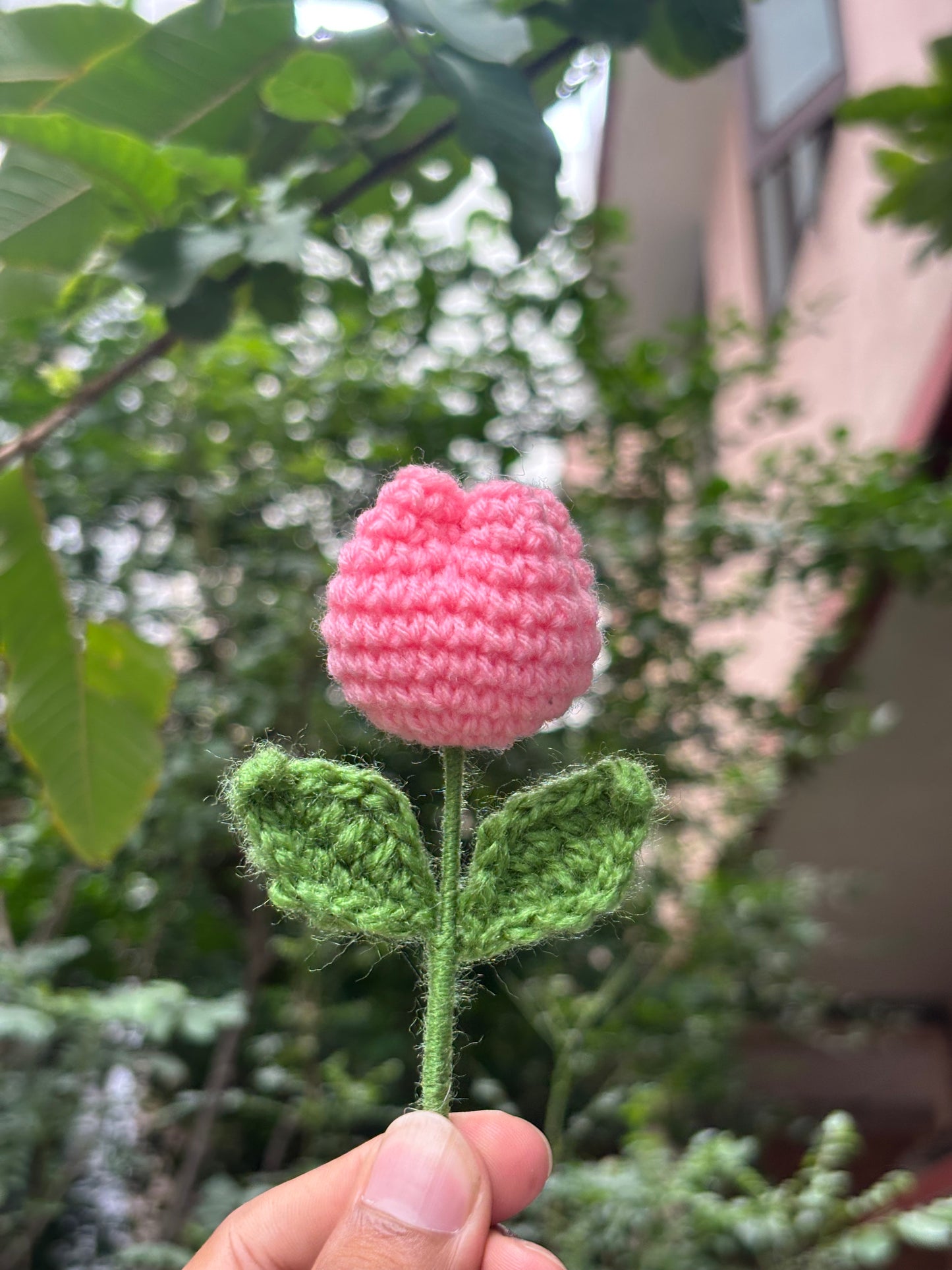 Crochet Mini Flower | Tulip Pink