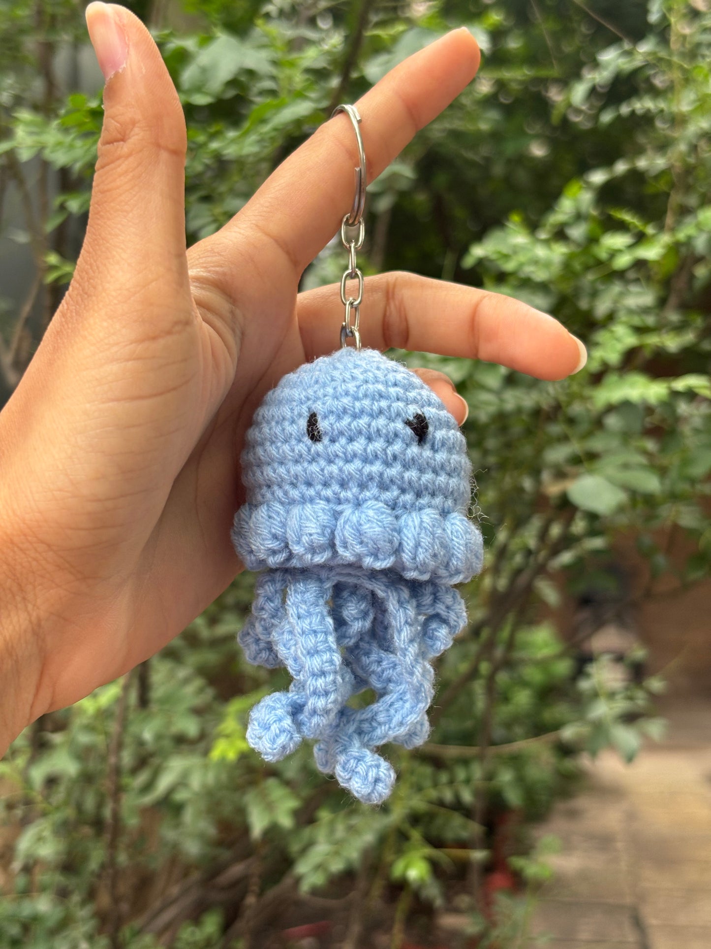 Crochet Keychain | Octopus | Light Blue