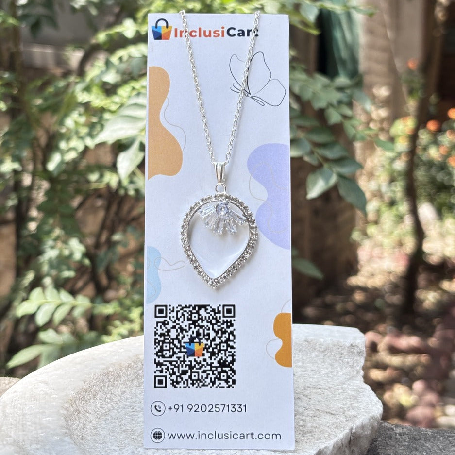 Crystal Dewdrop Pendant Necklace