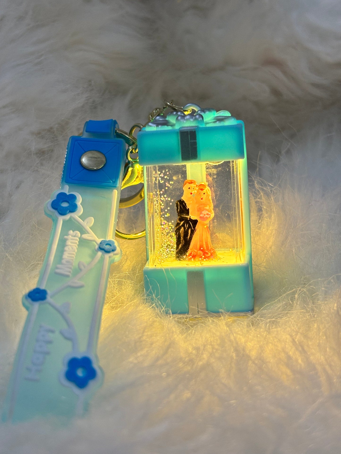 Keychain | Cyan Bride Groom Light Tower
