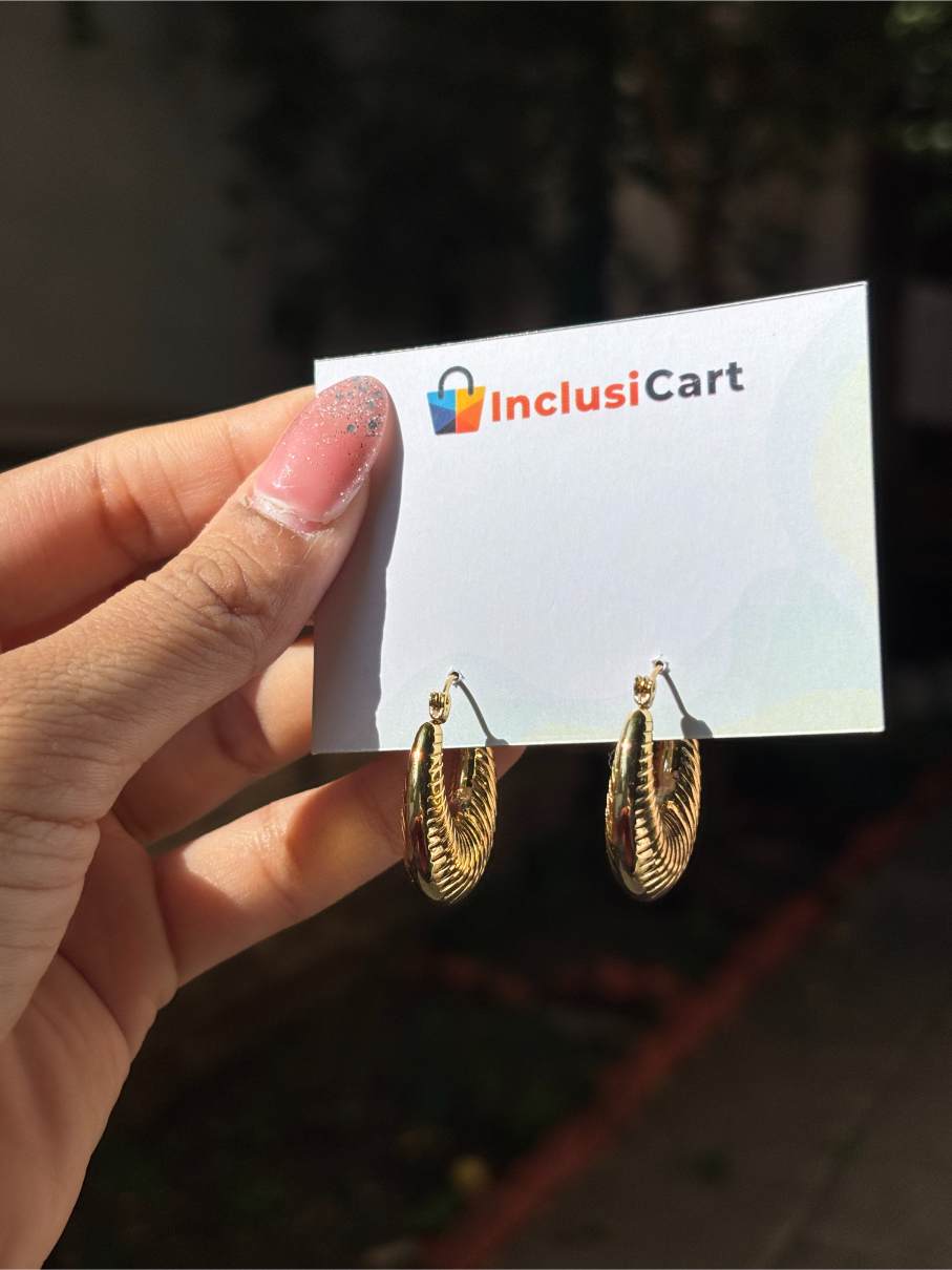 Dangler Anti Tarnish Hoop Earrings
