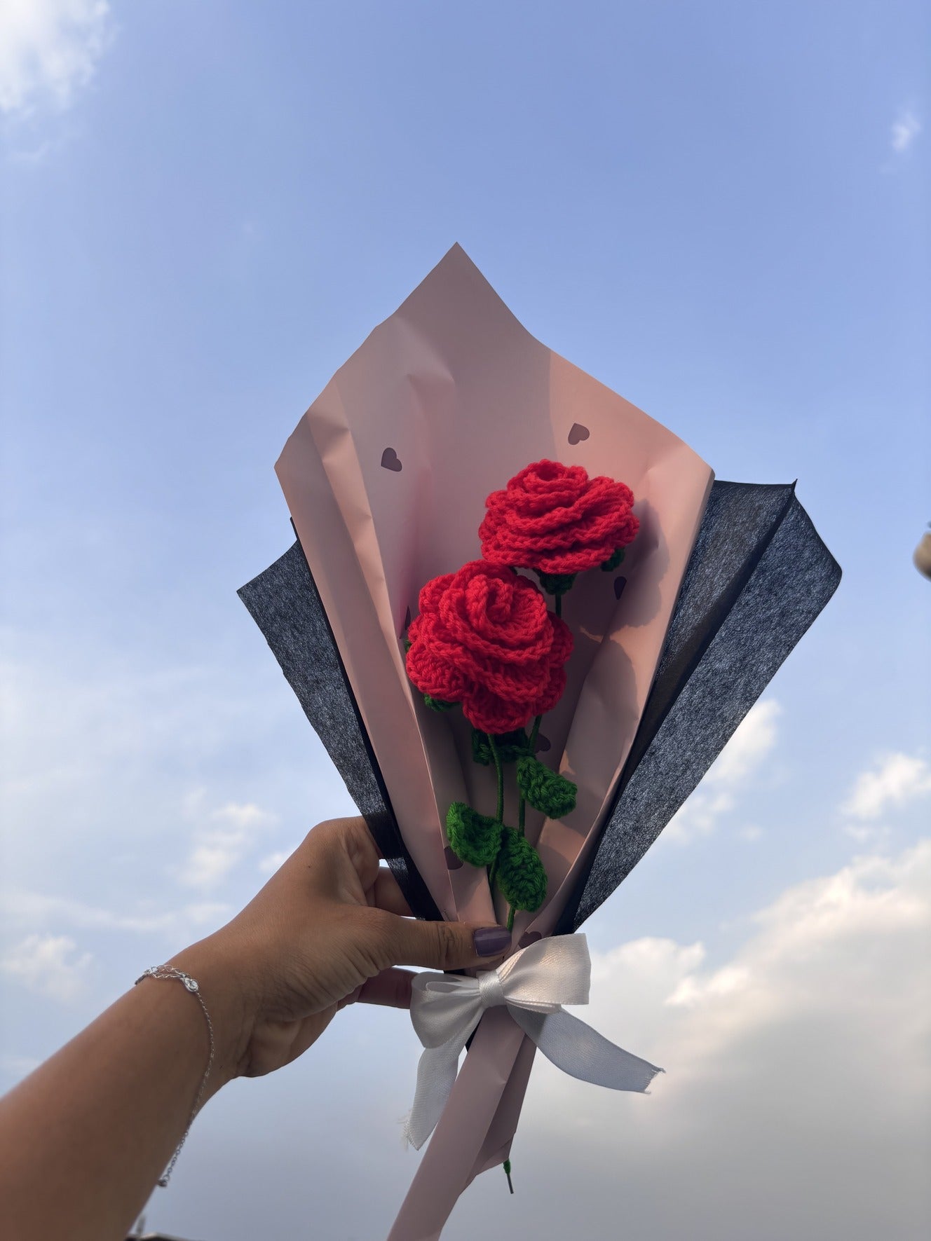 Crochet Bouquet | Double Rose Gulmohar Gulab