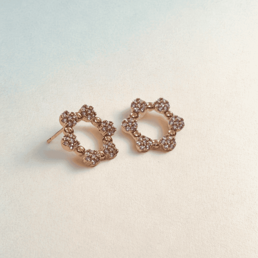 Golden Constellation Stud Earrings