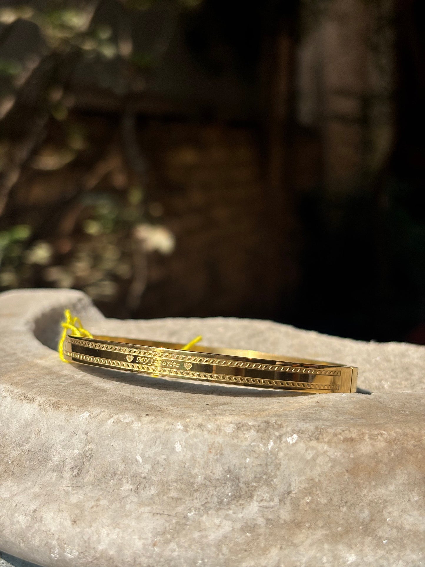 Mens Bracelet | Golden Love Engraved Bracelet