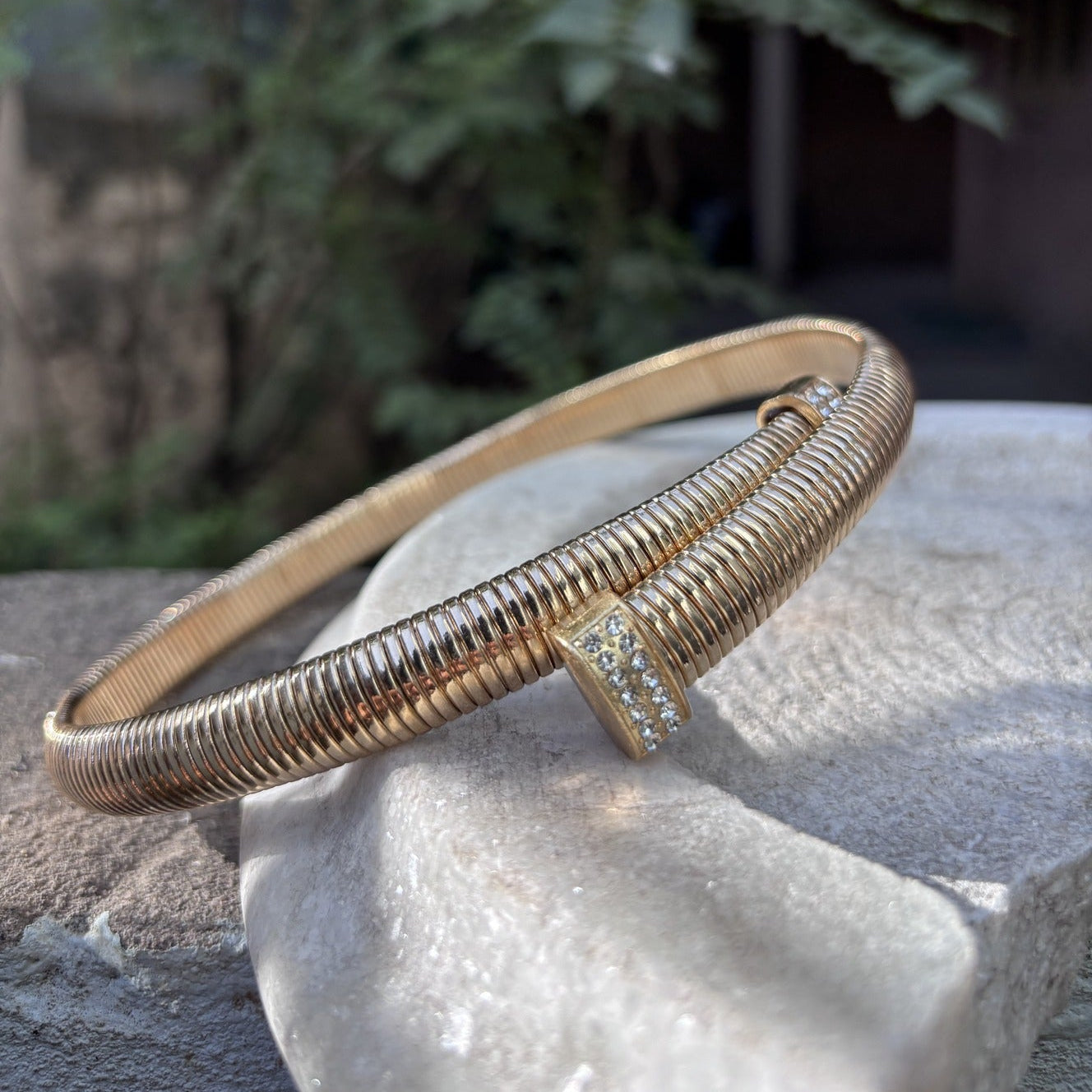 Golden Serpent Collar Necklace