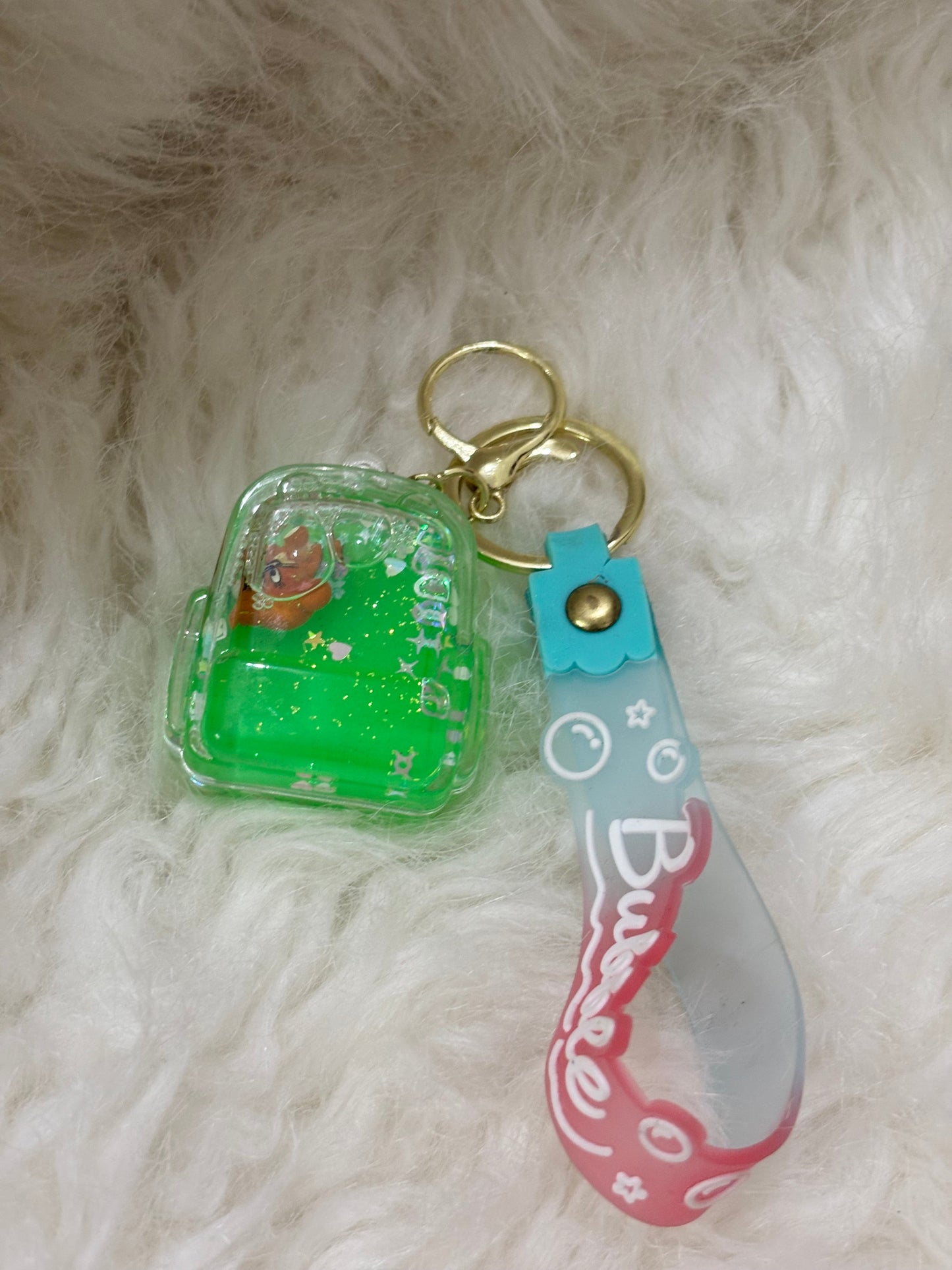 Green Liquid Bag Keychain