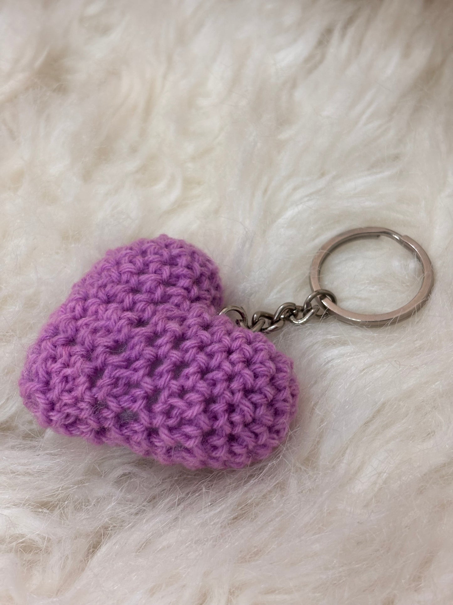 Crochet Keychain | Heart | Lavender