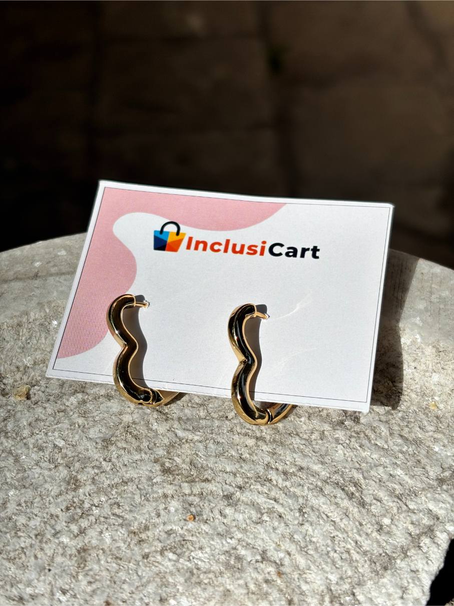 Heart Anti Tarnish Hoop Earrings