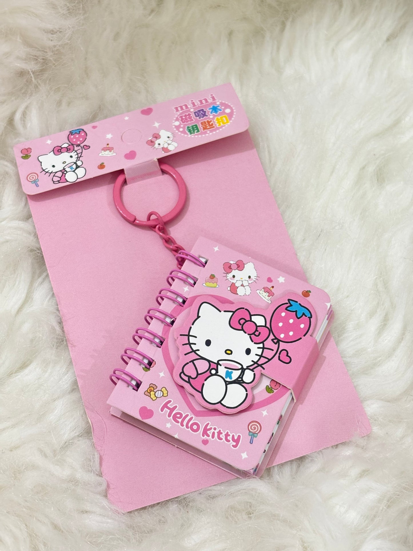 Keychain | Hello Kitty Pink Mini Notebook