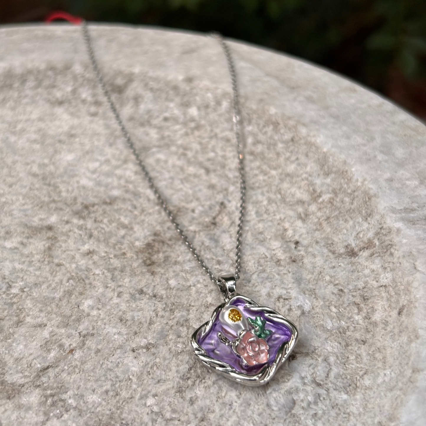 Silver Lavender Bloom Pendant