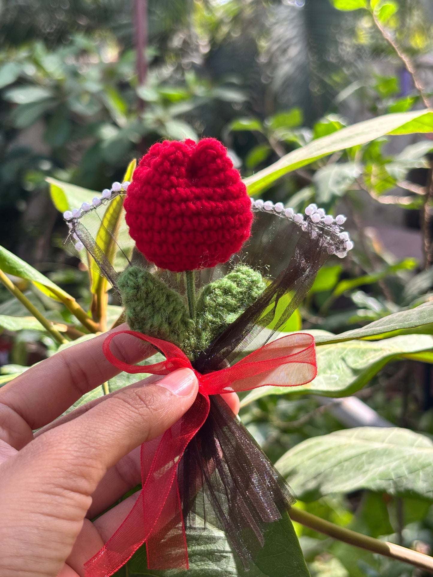 Crochet Flower Bouquet | Mini Red Tulip