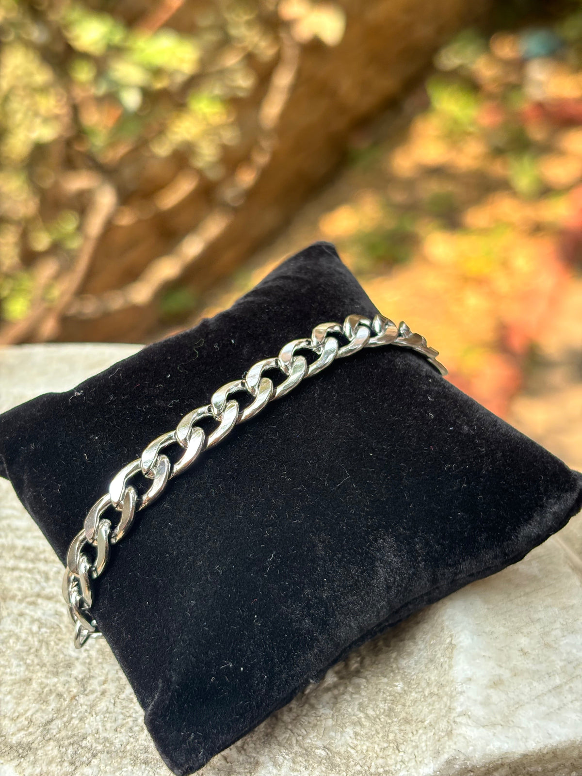 Mens Chain Bracelet | Silver Thick Interlocking Chain