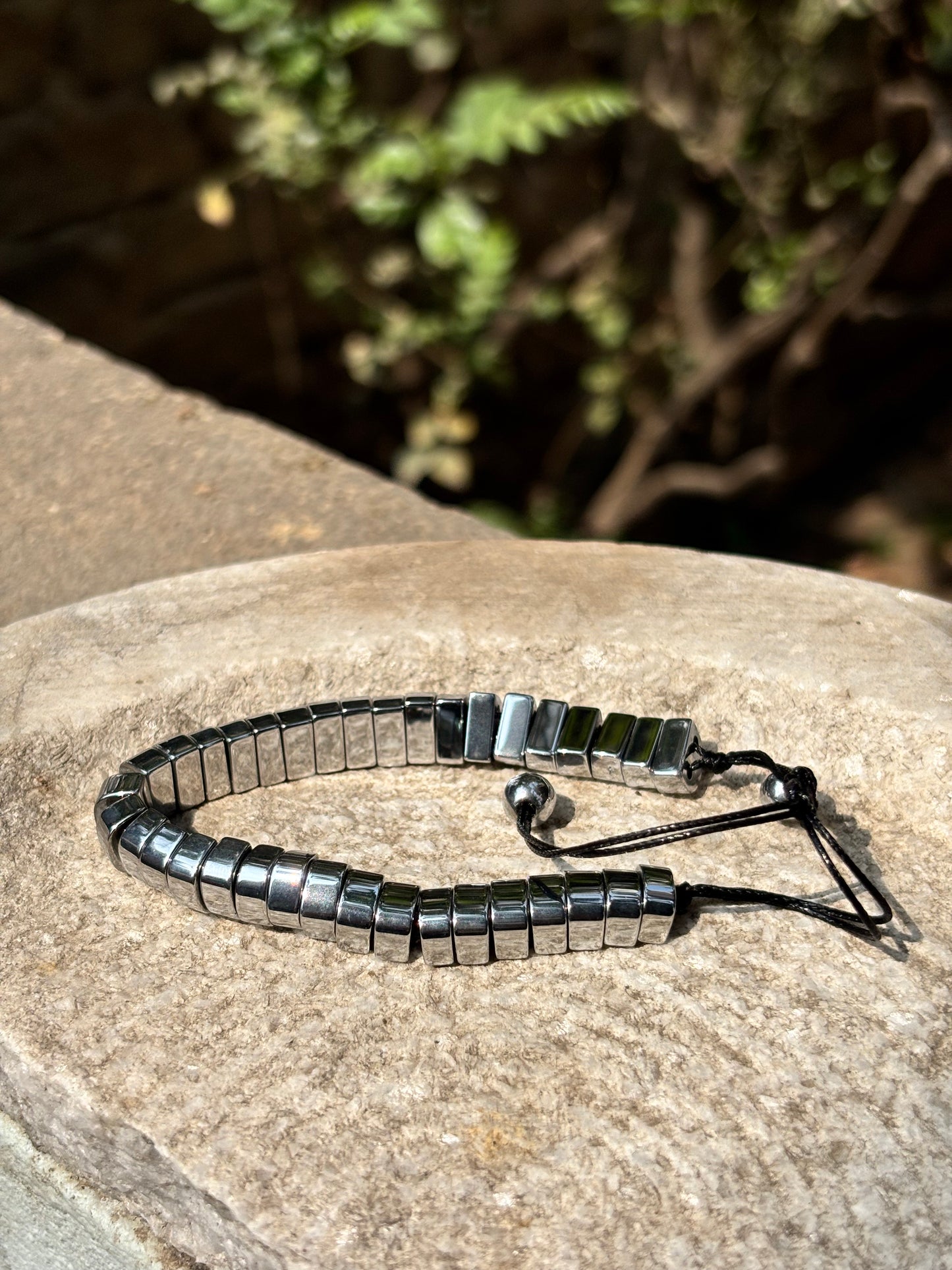 Mens Band Bracelet | Adjustable Metallic Interlocking Drum Chain