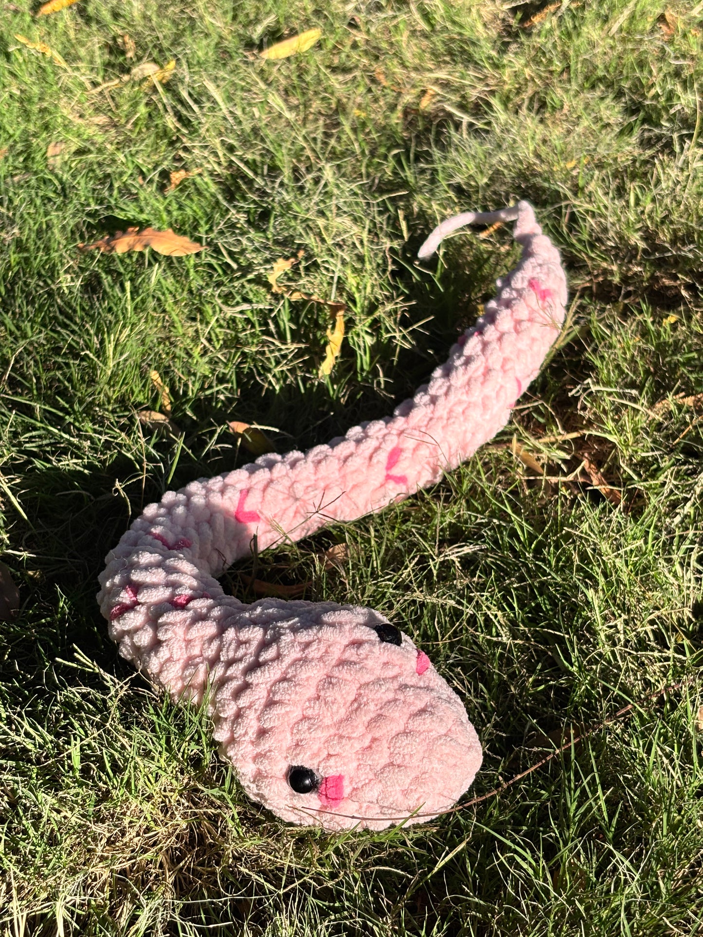 Crochet Plushie | Baby Pink Snake
