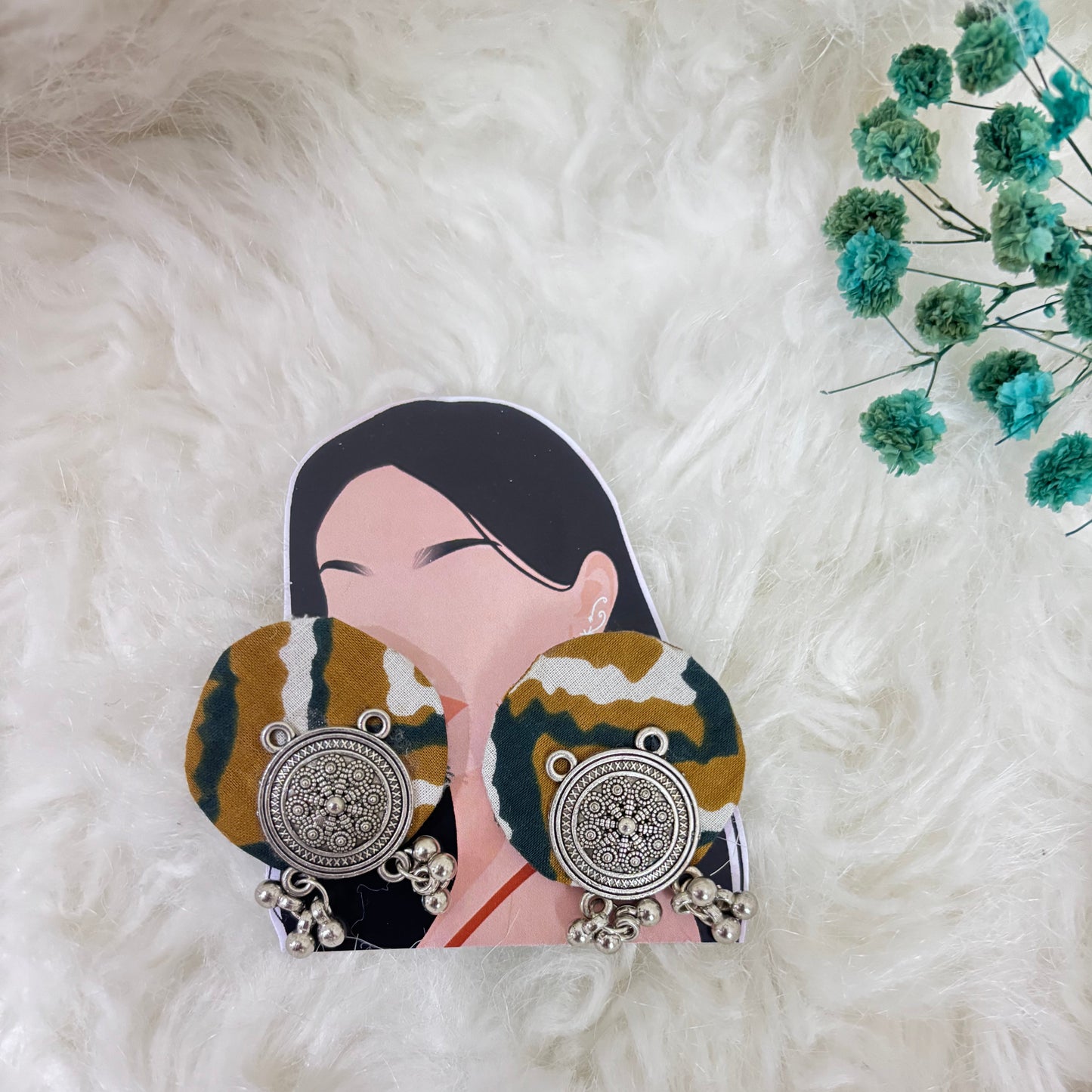 Antique Print Earrings