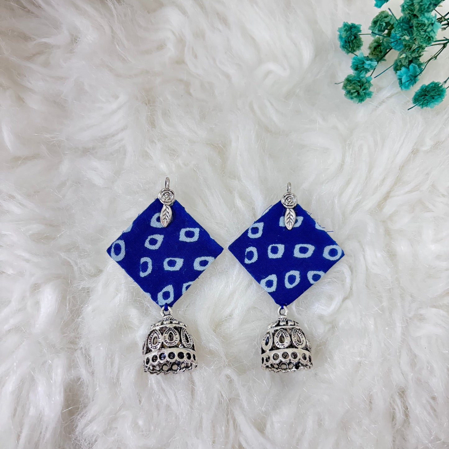 Fabric handcrafted earrings