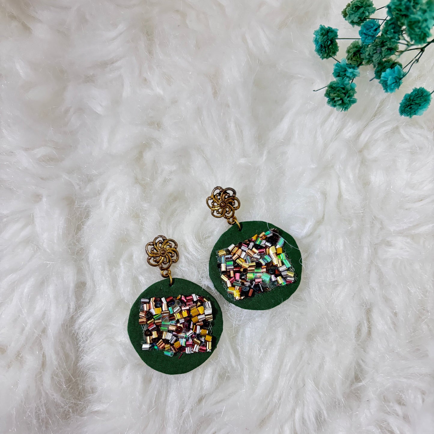 Multicolor Round Earrings