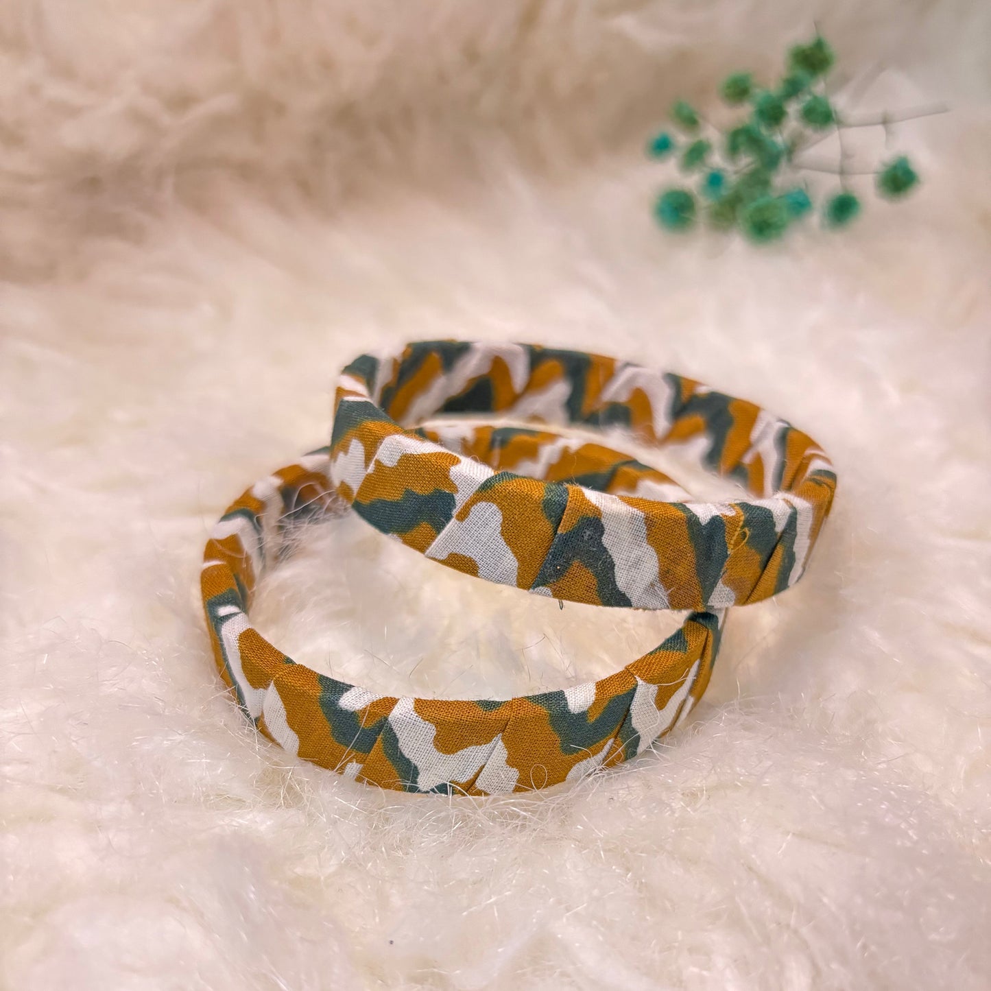 Casual Printed Fabric Bangles