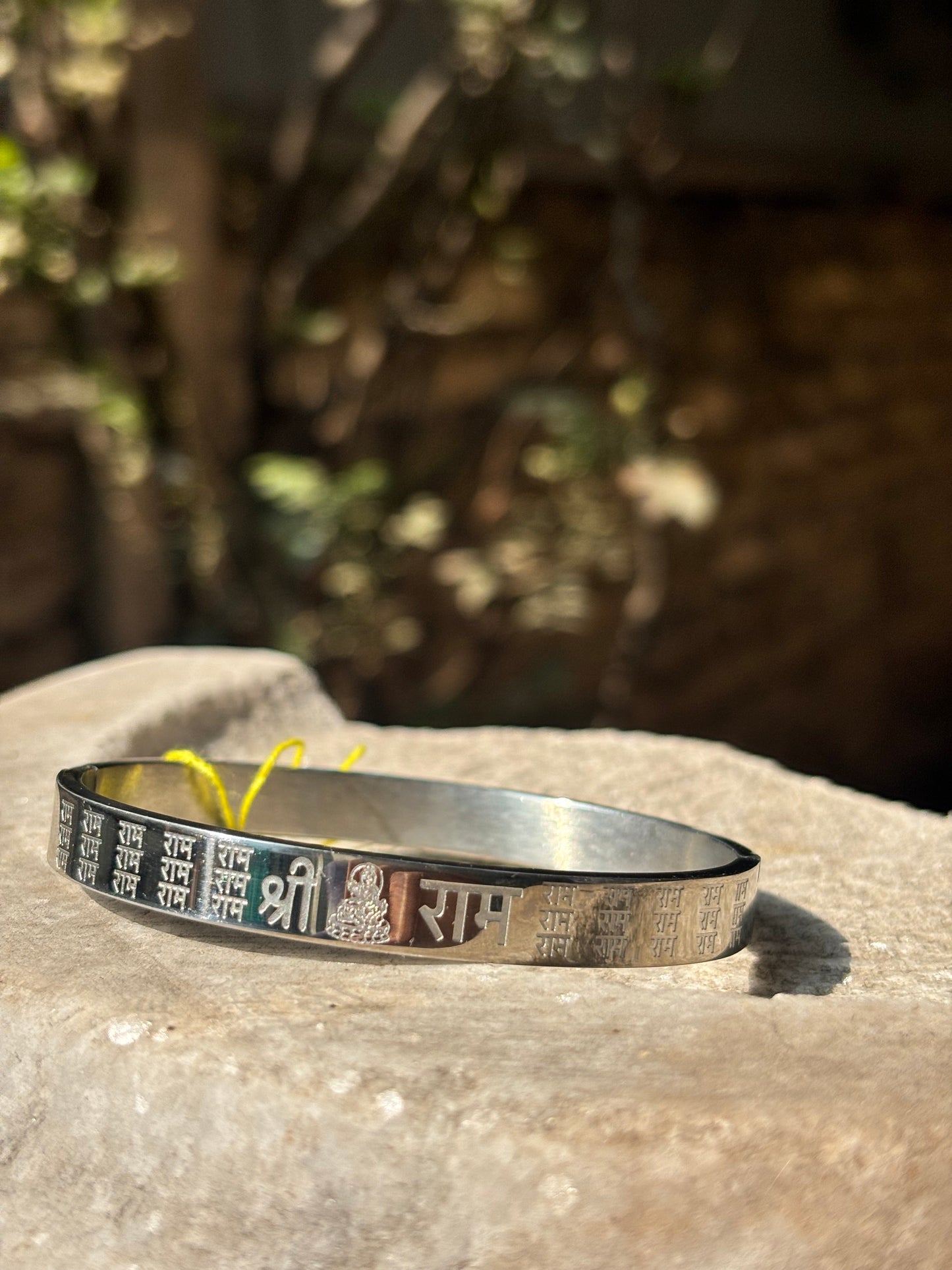 Mens Bracelet | Jai Shree Ram Anti-Tarnish Silver Engraved
