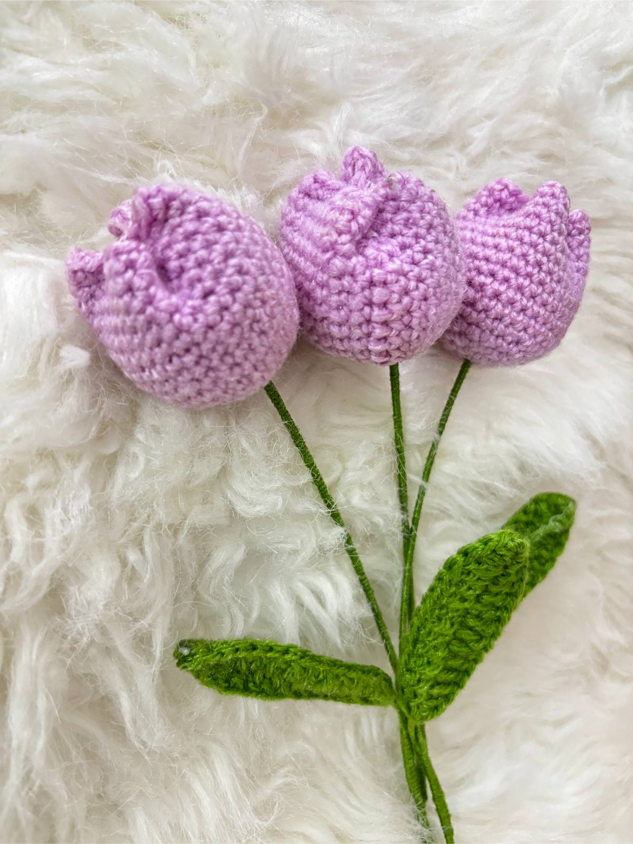 Tulip Crochet Flower | Lavendar