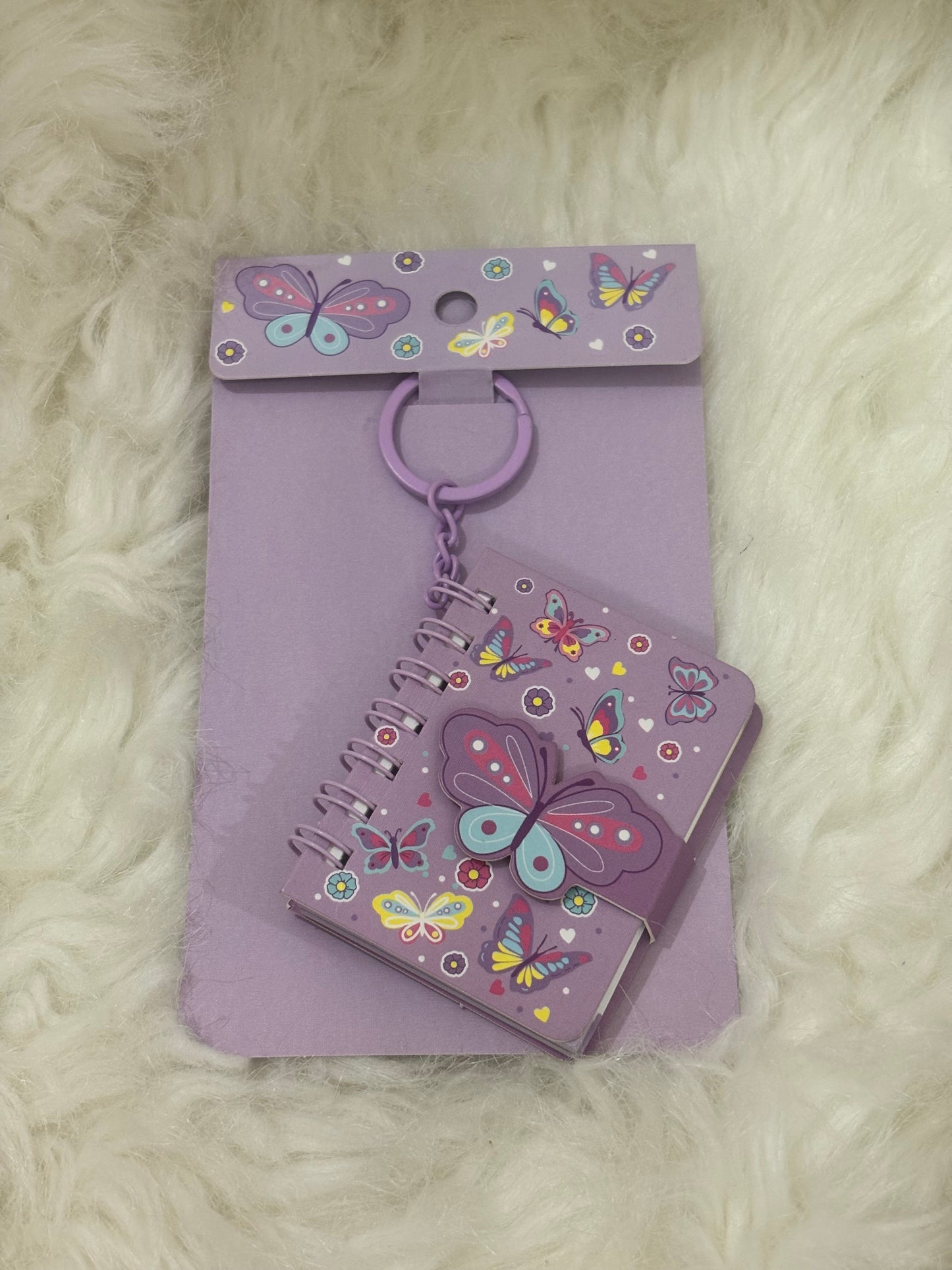 Keychain | Lavender Butterfly Mini Notebook