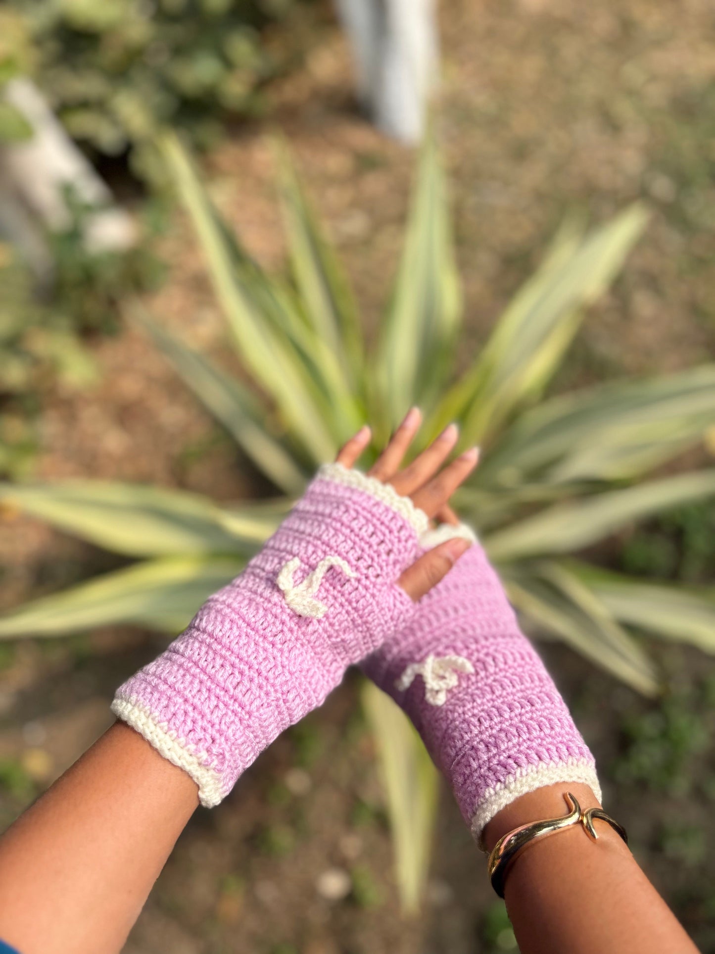 Crochet Gloves | Lavender