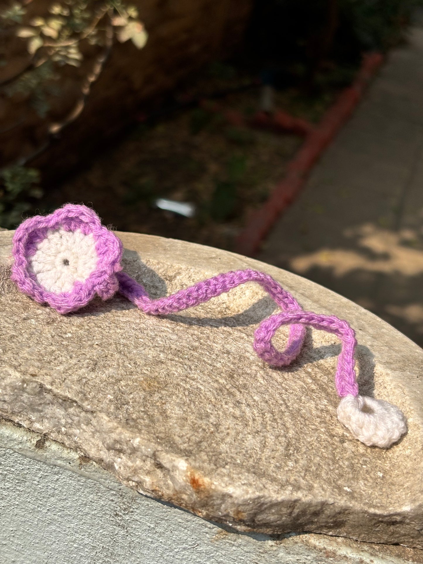 Crochet Bookmark | Lavender Flower Design