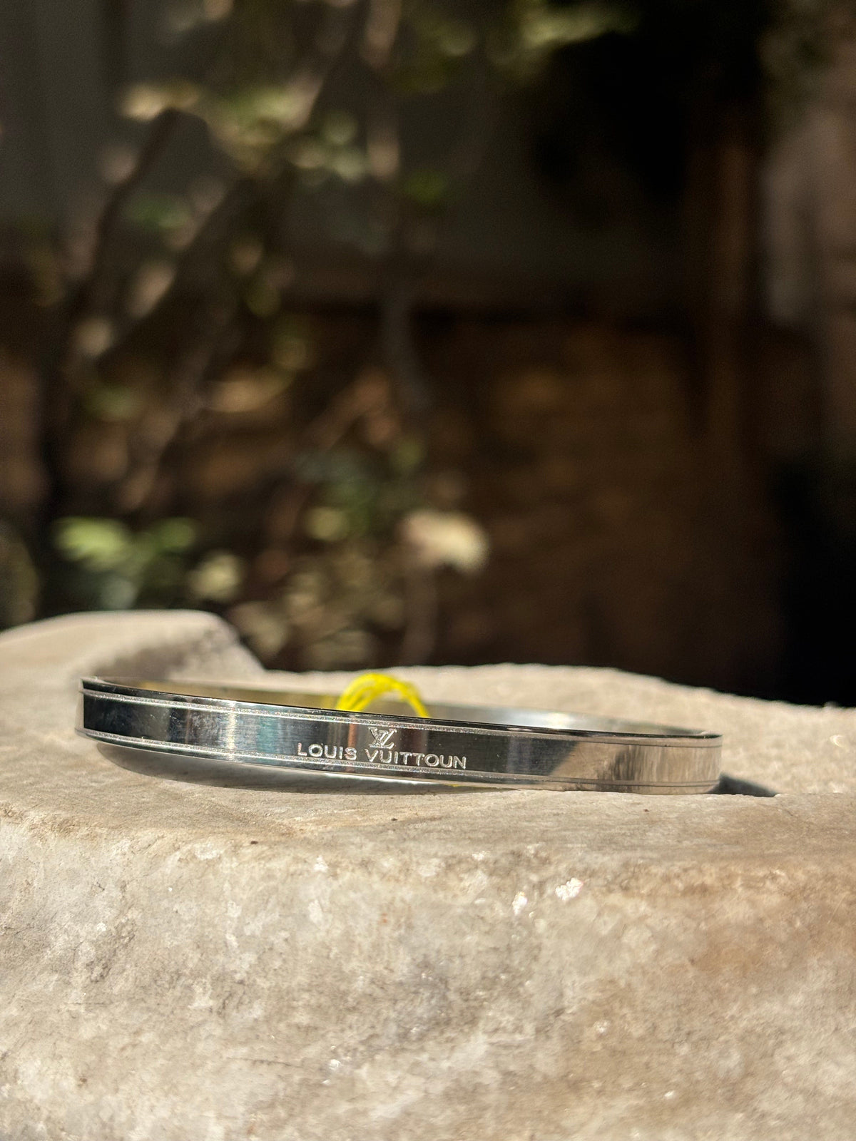 Mens Bracelet | Silver Louis Vuitton Engraved